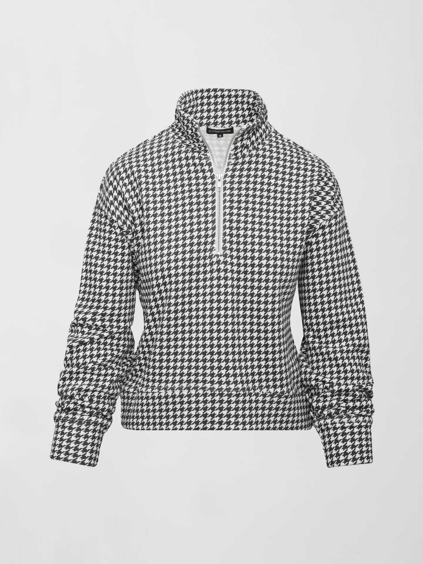 Houndstooth Half Zip - Ivory / Faded Black - Image 7
