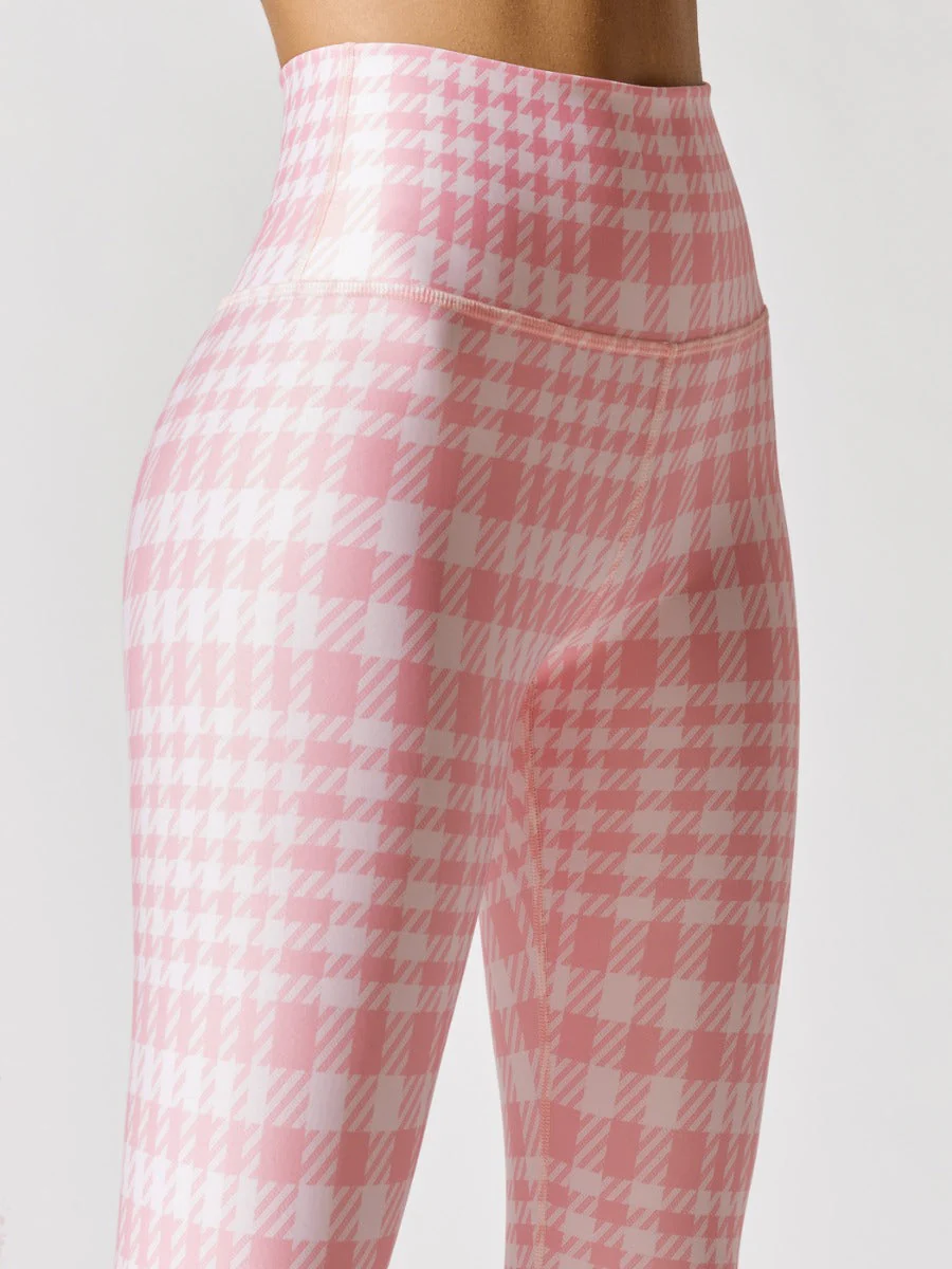 Houndstooth Legging - Candy Pink-White - Image 4