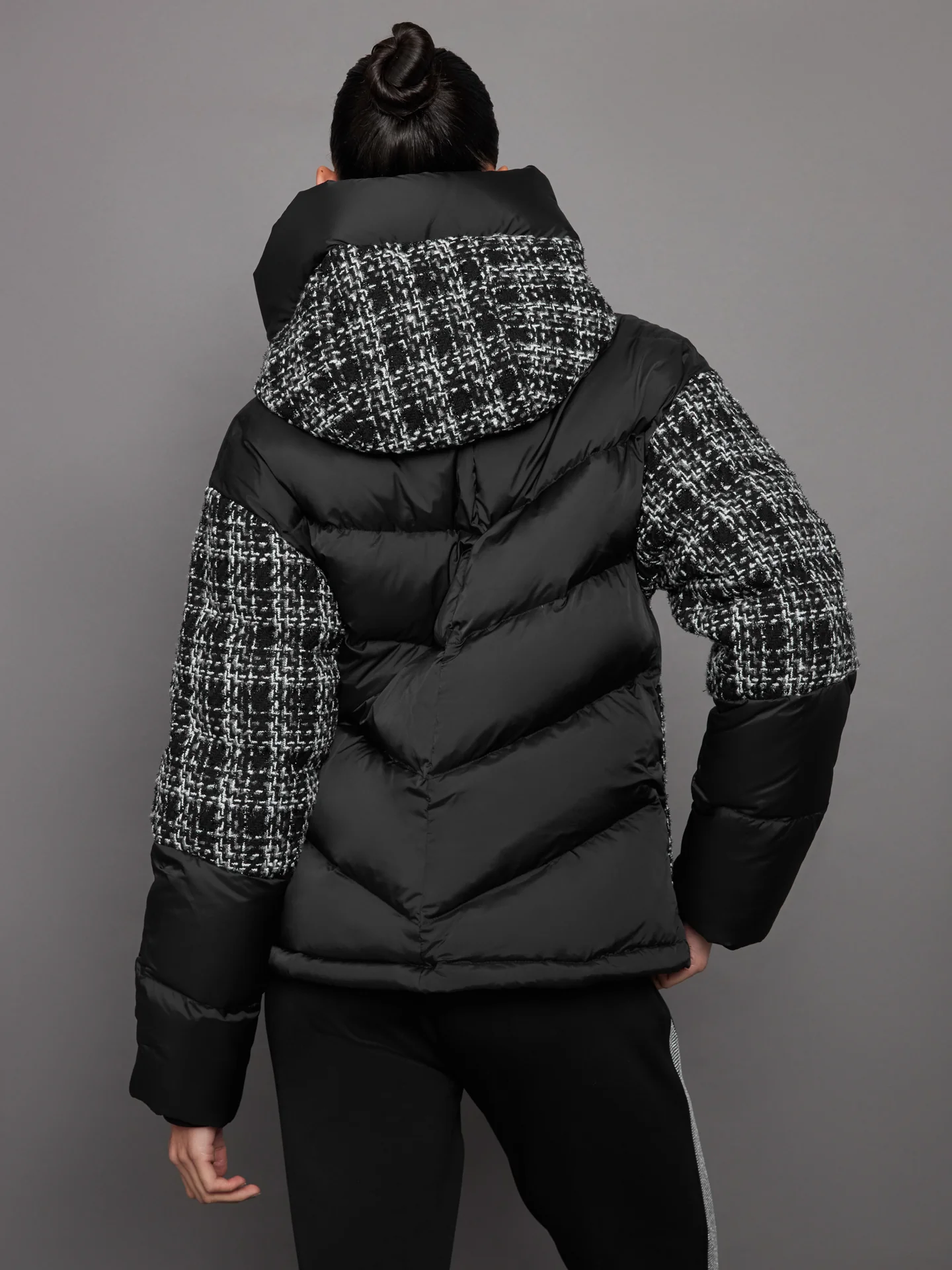 Irina Boucle Puffer - Black Combo - Image 3