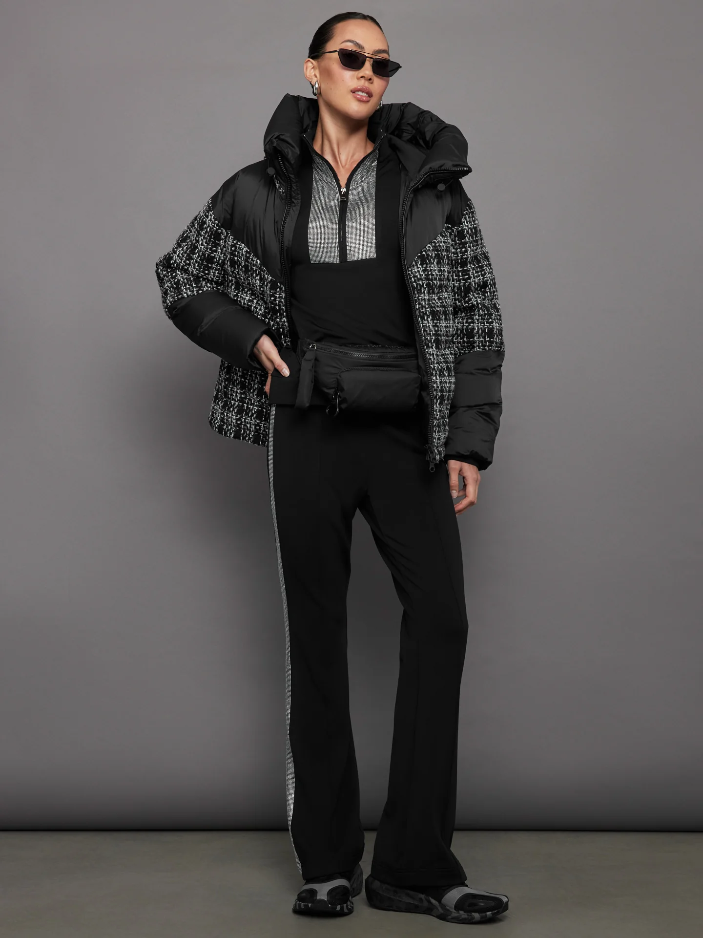 Irina Boucle Puffer - Black Combo - Image 4