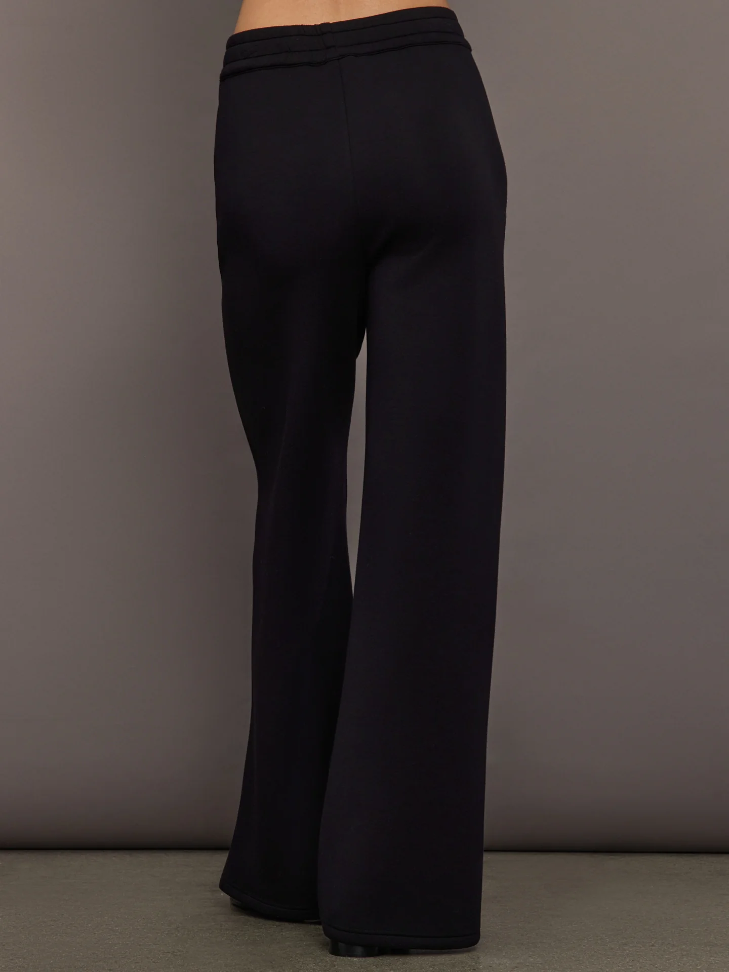 Jewel Embellished Wide Leg Pant in Scuba - Black - Image 4