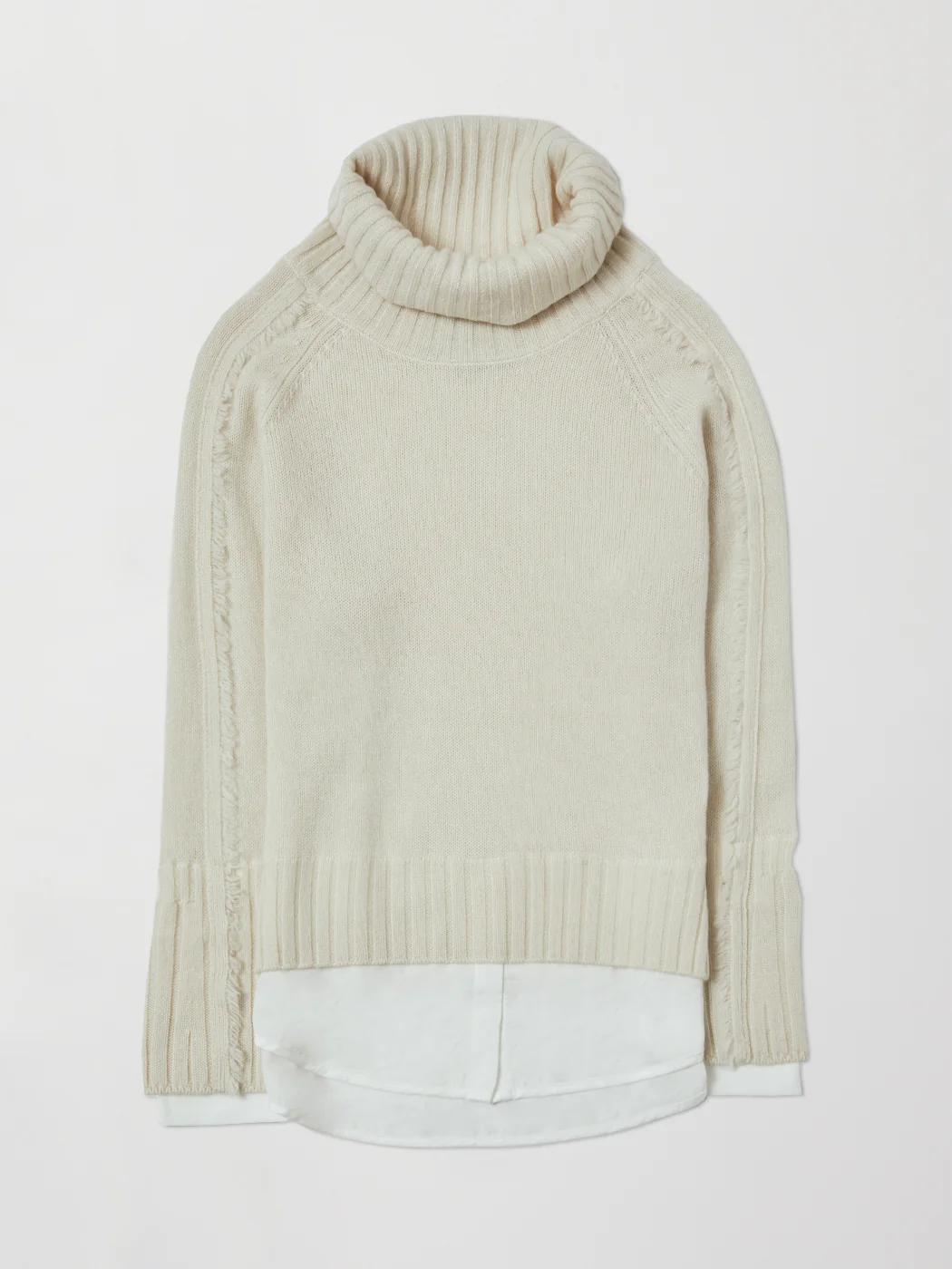 Jolie Fringe Layered Looker - Linen With White - Image 2