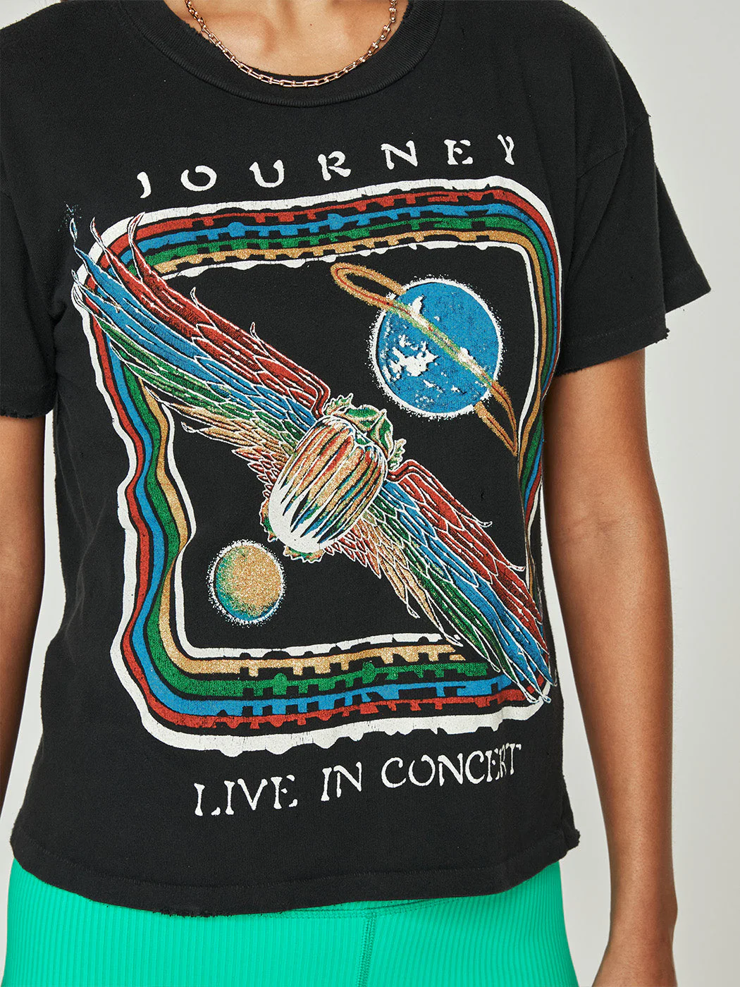 Journey Cropped Tee - Coal - Image 5