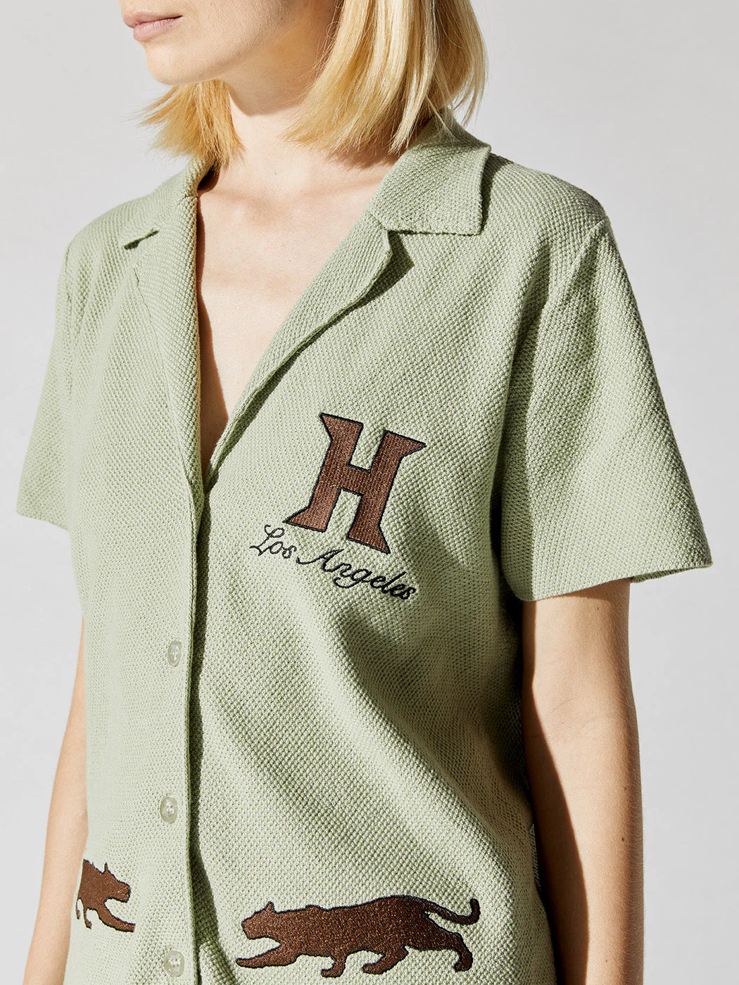 Jungle Camp Short Sleeve Button-Up - Sage - Image 4