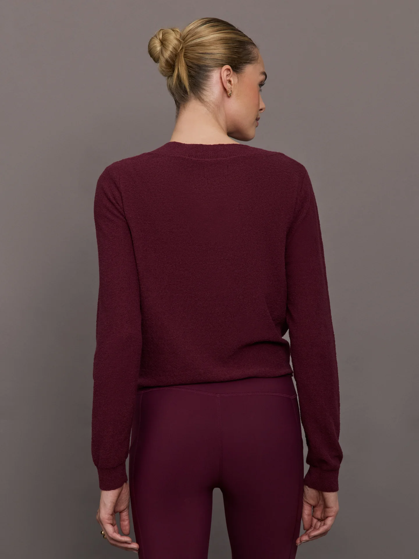Knot Front Sweater - Fig - Image 4