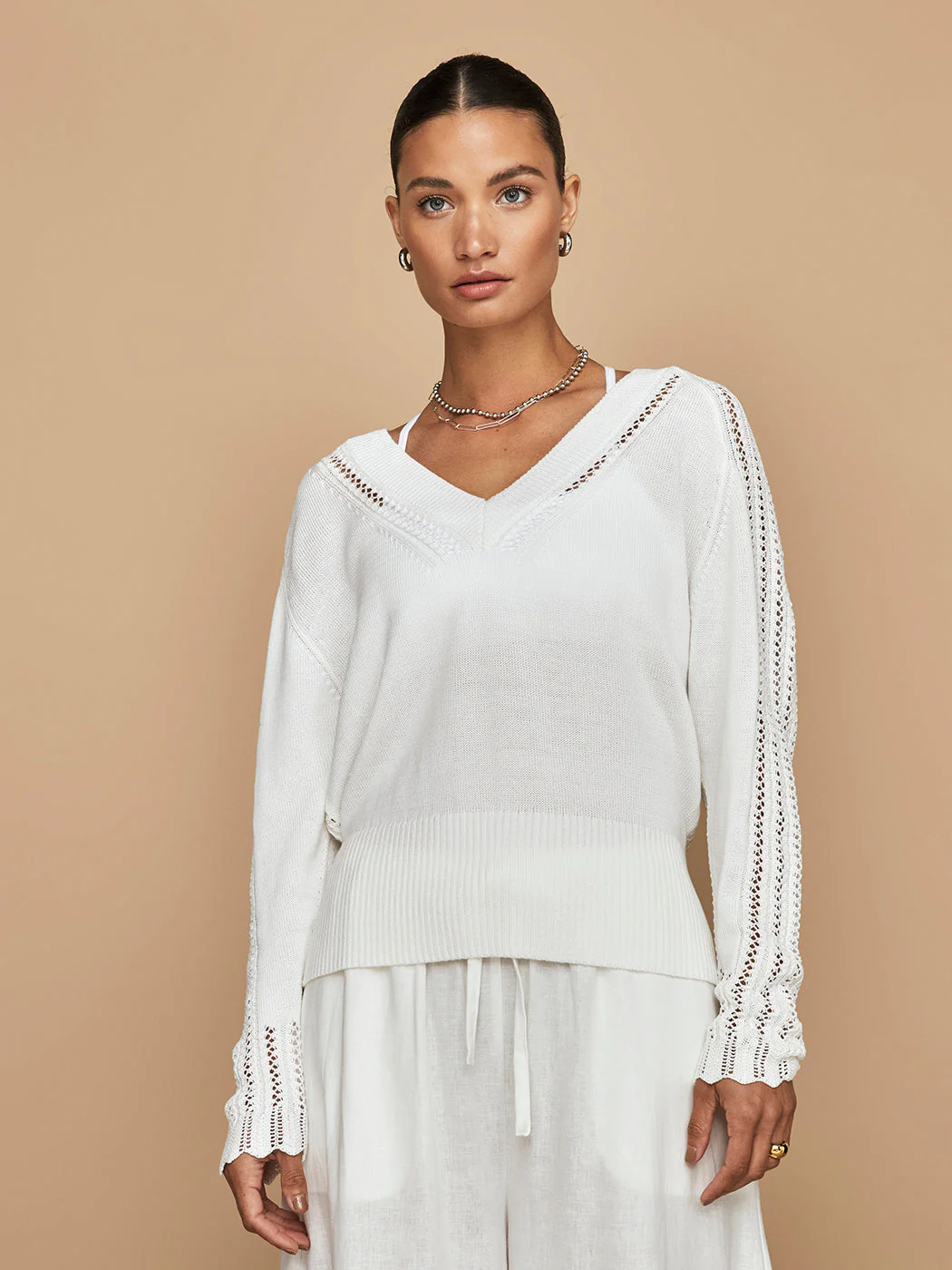 Laila Lace Vee - Ivory - Image 2
