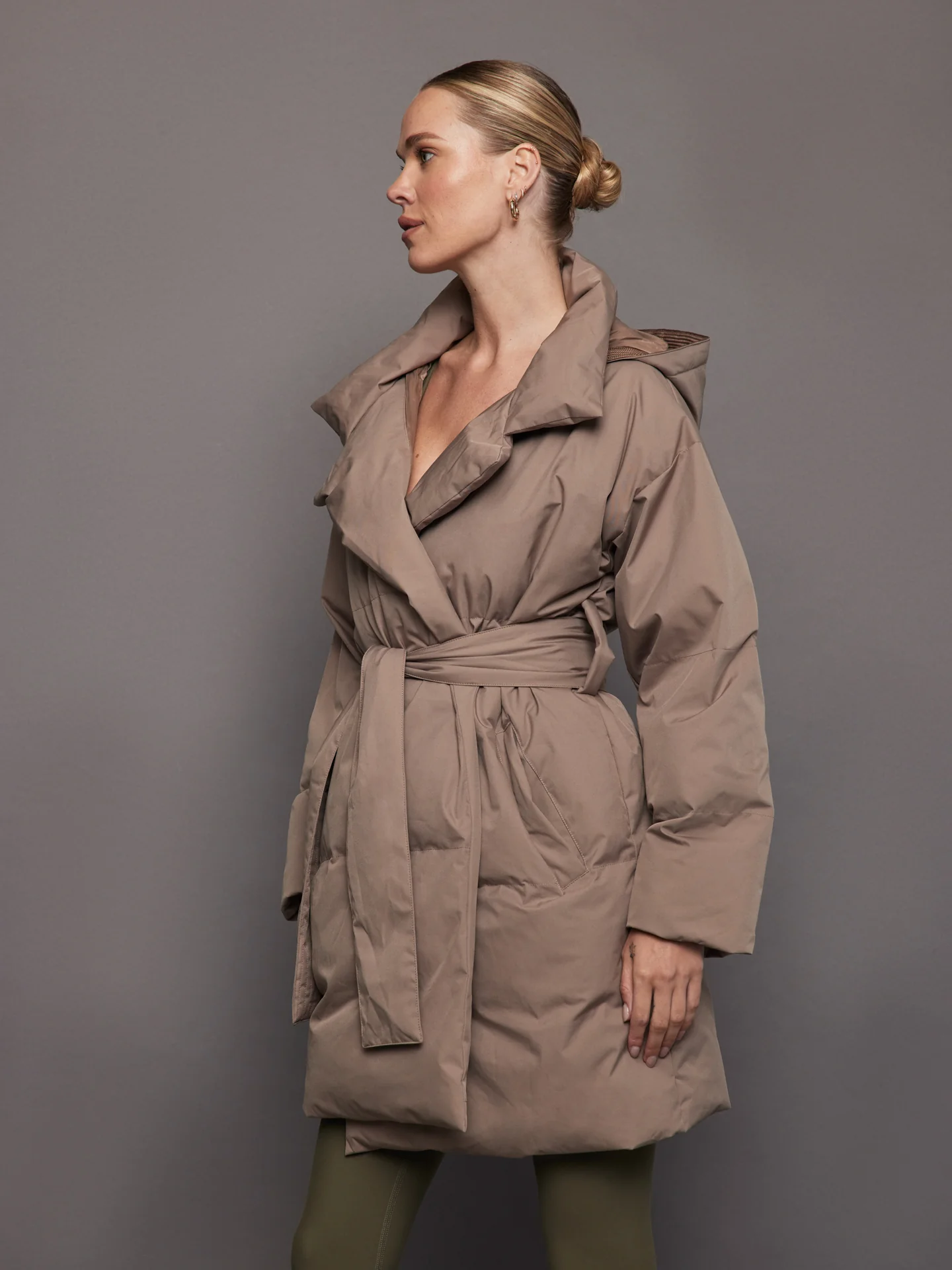 Lanark Wrap Coat - Pine Bark - Image 2