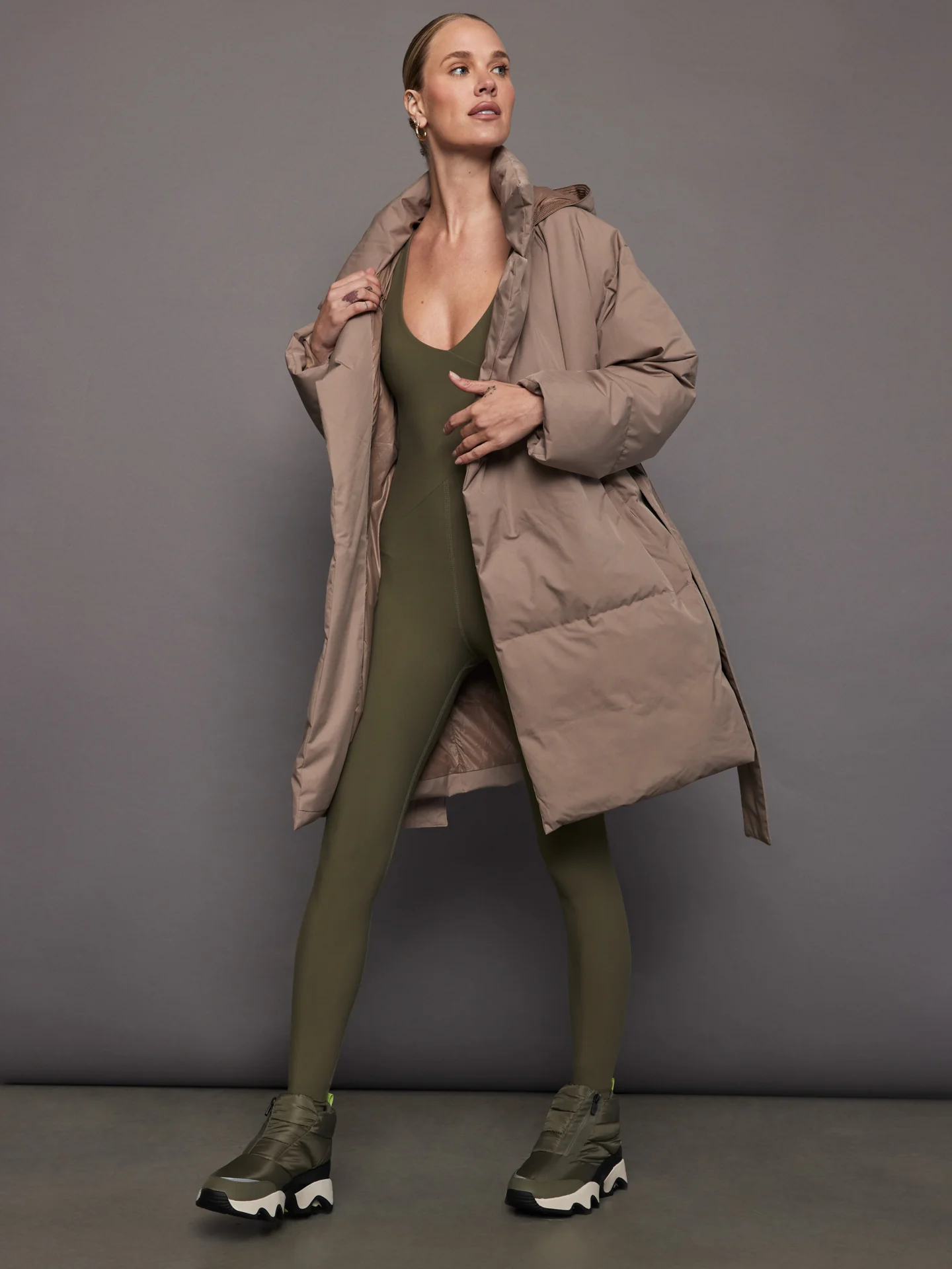 Lanark Wrap Coat - Pine Bark - Image 6
