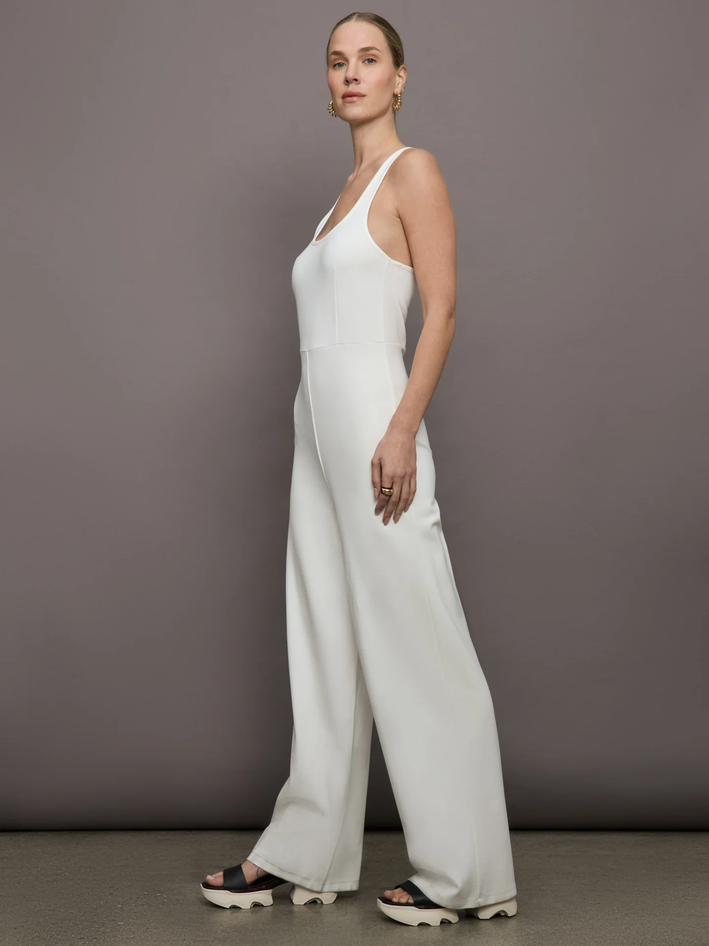 Lenox Knit Jumpsuit - Gardenia - Image 3