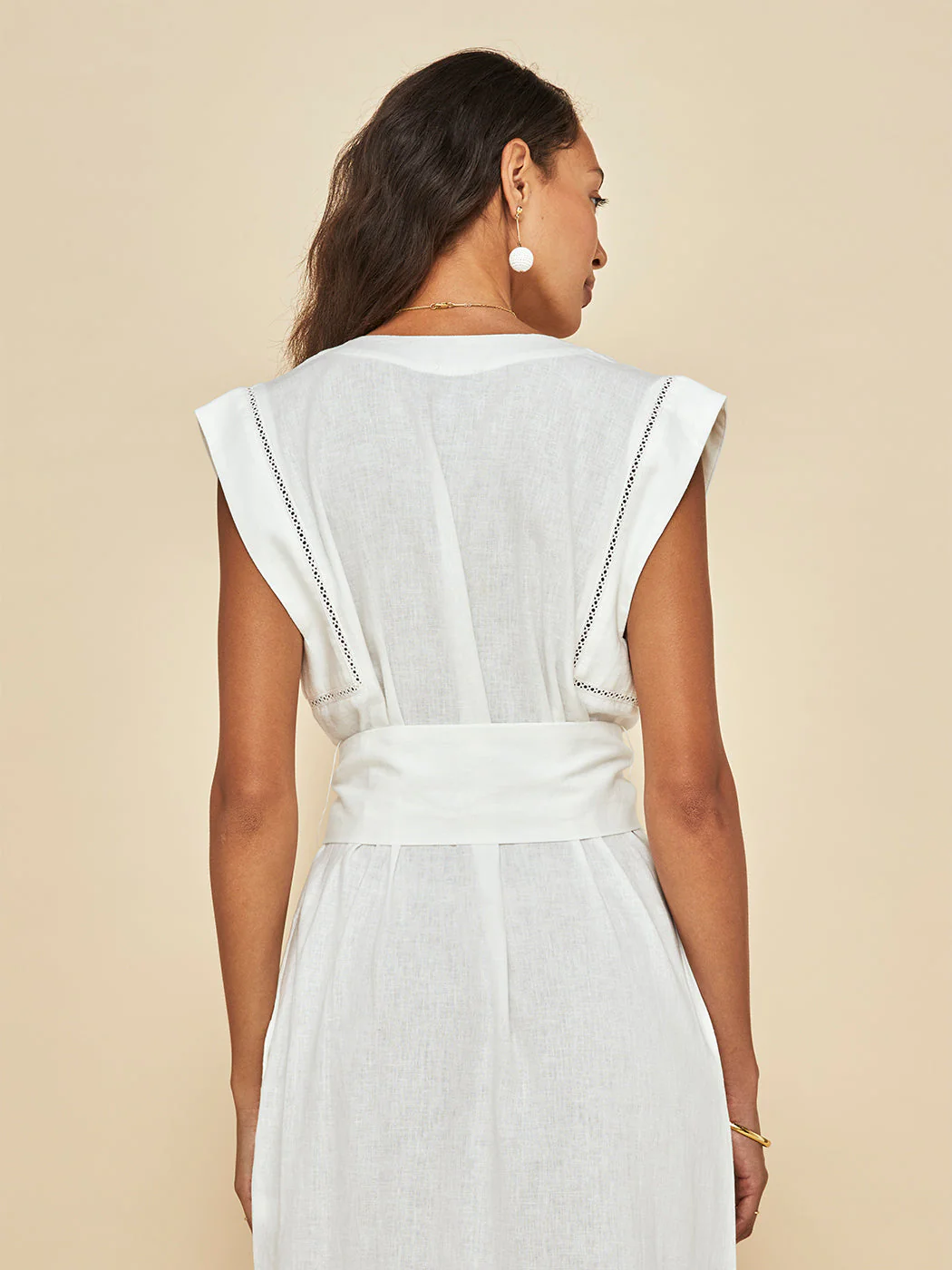 Linen Dress - Cream - Image 6