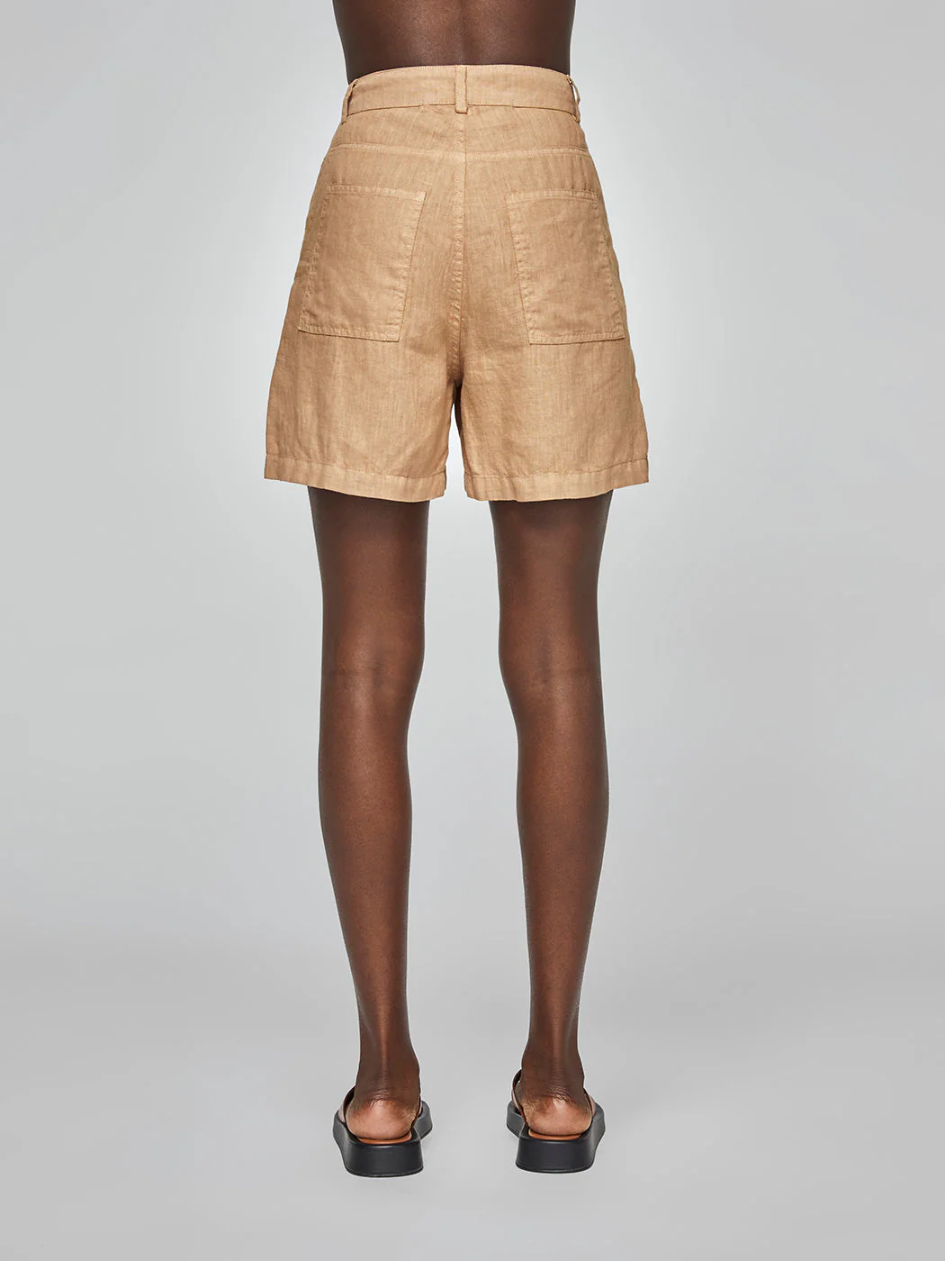 Linen High Waisted Short - Italian Clay - Image 5