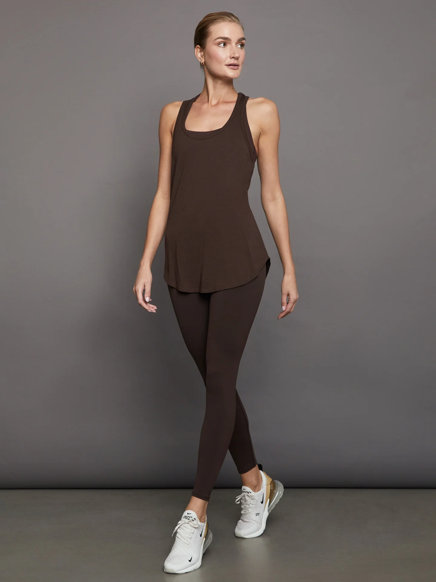 Long RacerBack Tank - Dark Oak - Image 5