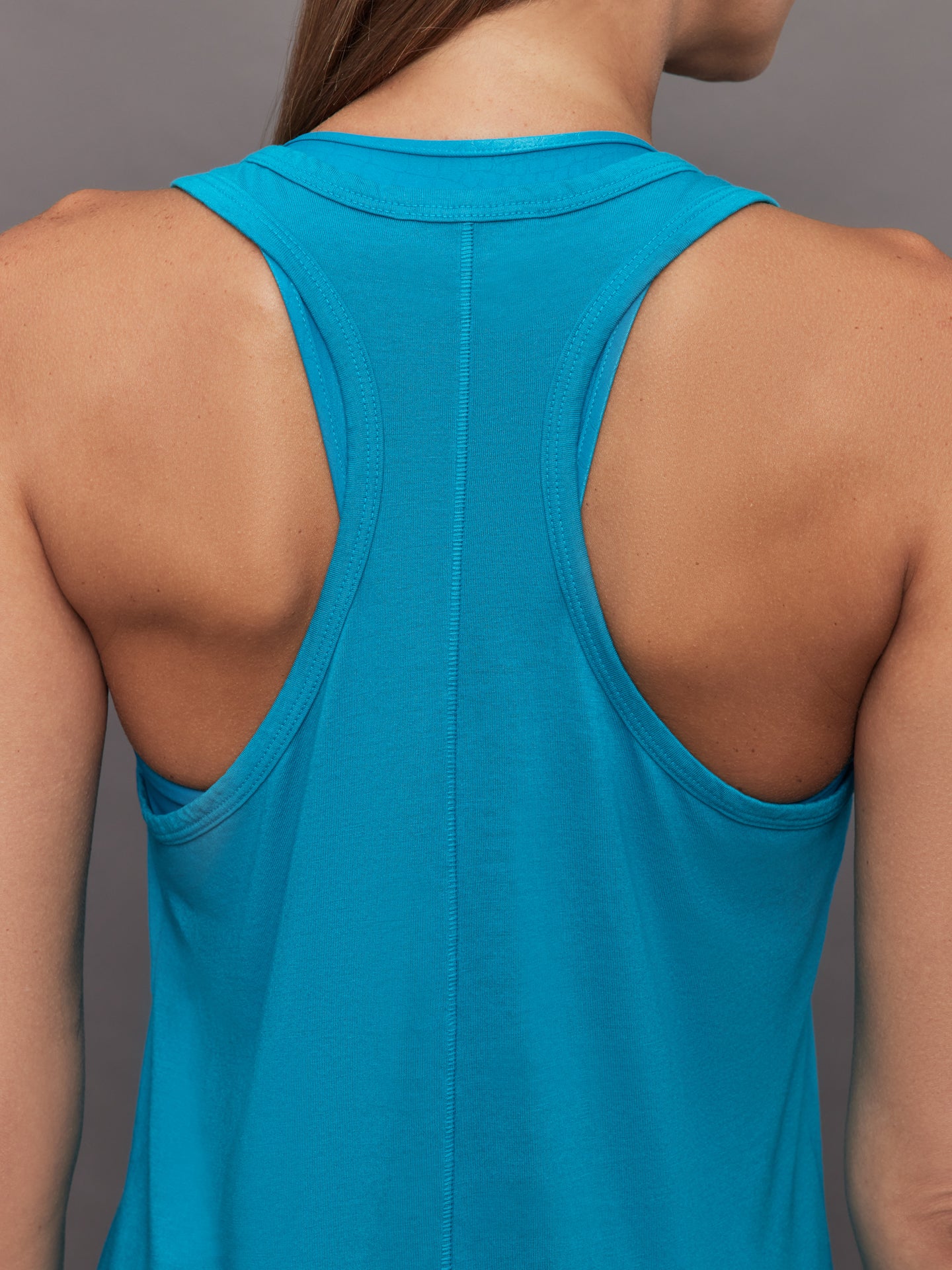 Long Racerback Tank - Enamel Blue - Image 5