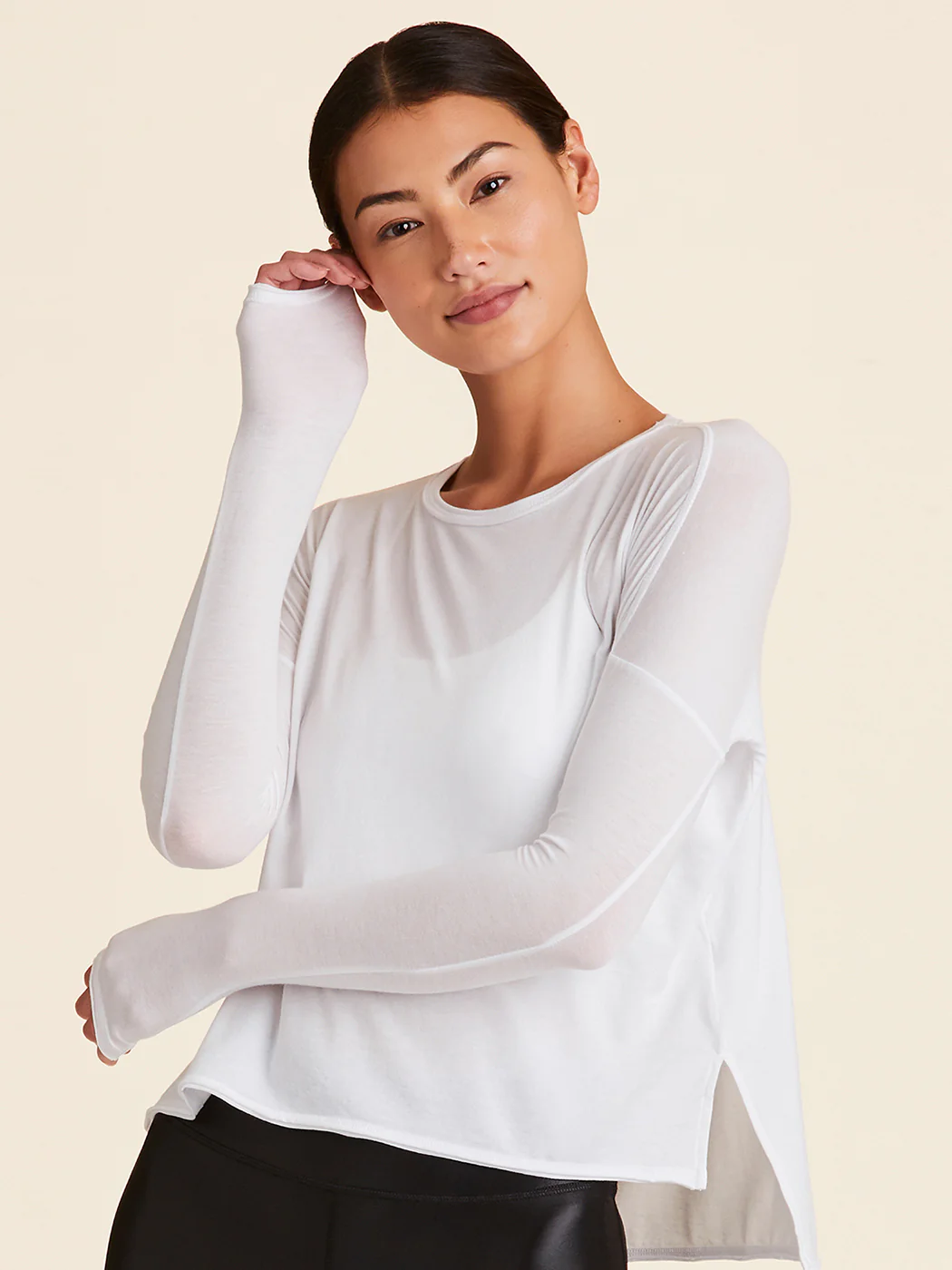 Long Sleeve Breakers Tee - White - Image 2