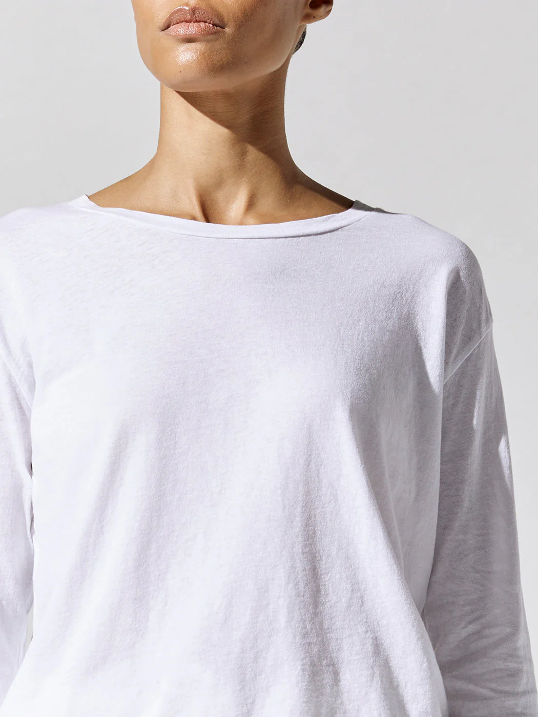 Axel Cotton Long Sleeve Crew - White - Image 4