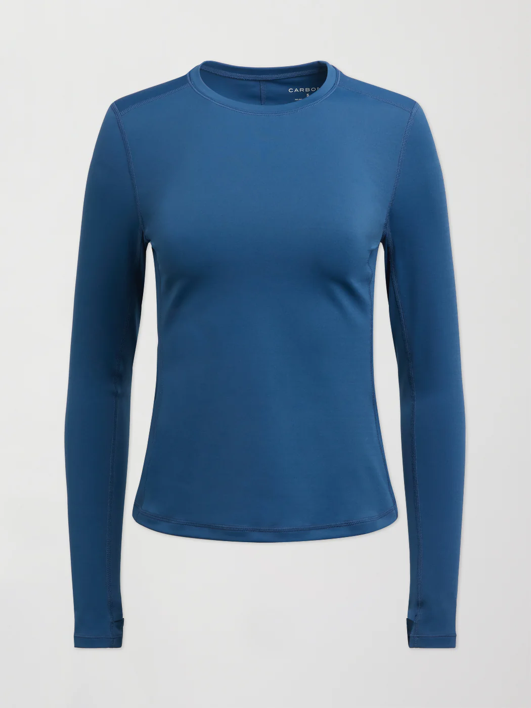 Long Sleeve Top In Diamond Compression - French Navy - Image 8
