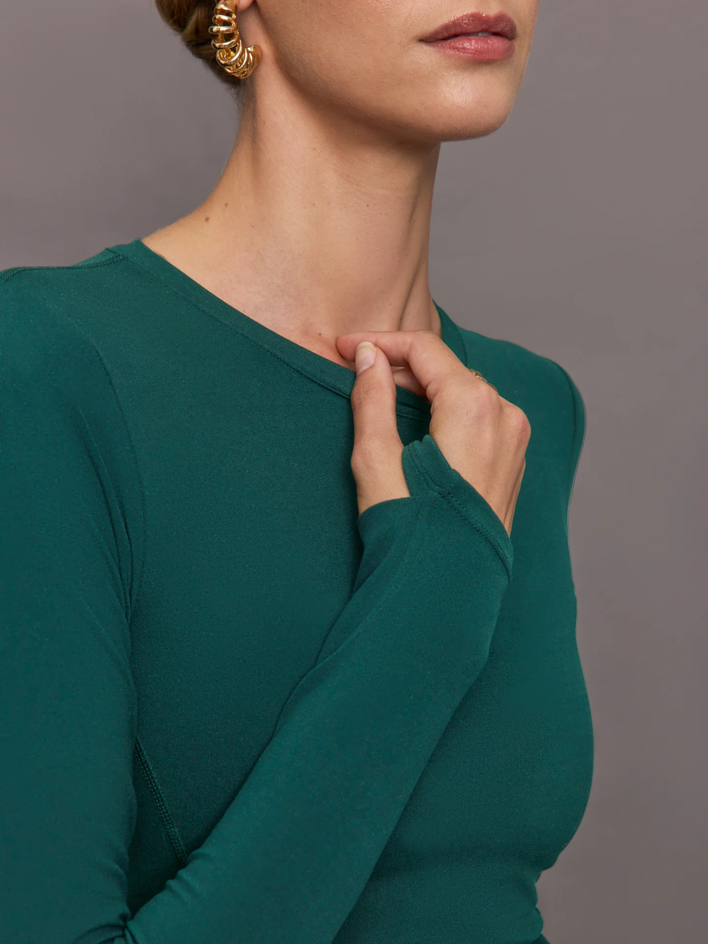 Long Sleeve Crew Neck in Melt - Ponderosa Pine - Image 3