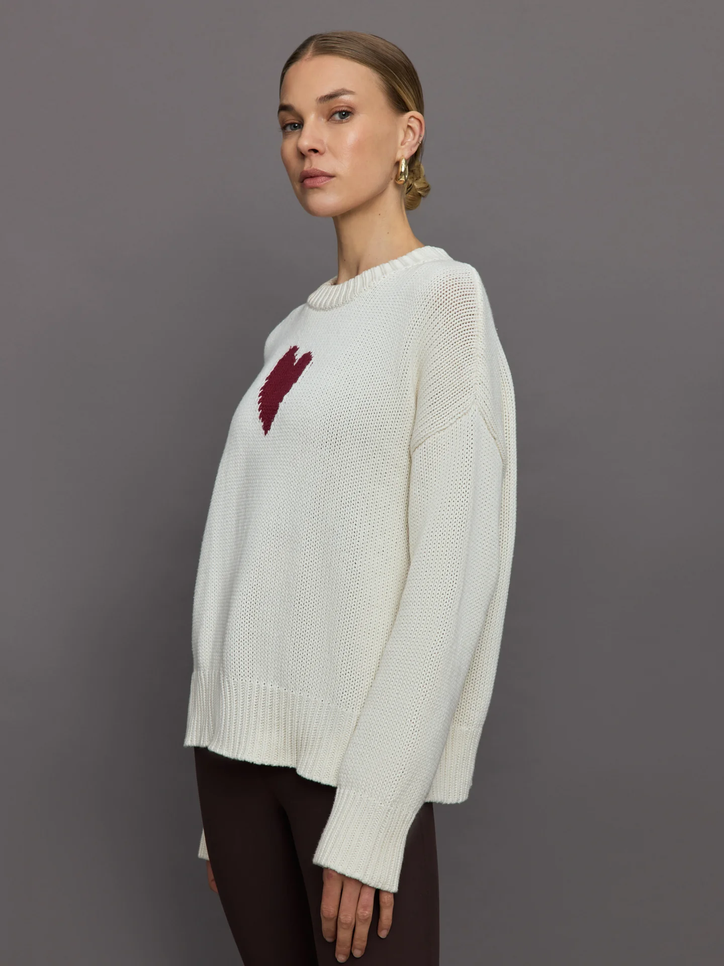 Lovey Heart Sweater - Natural - Image 4