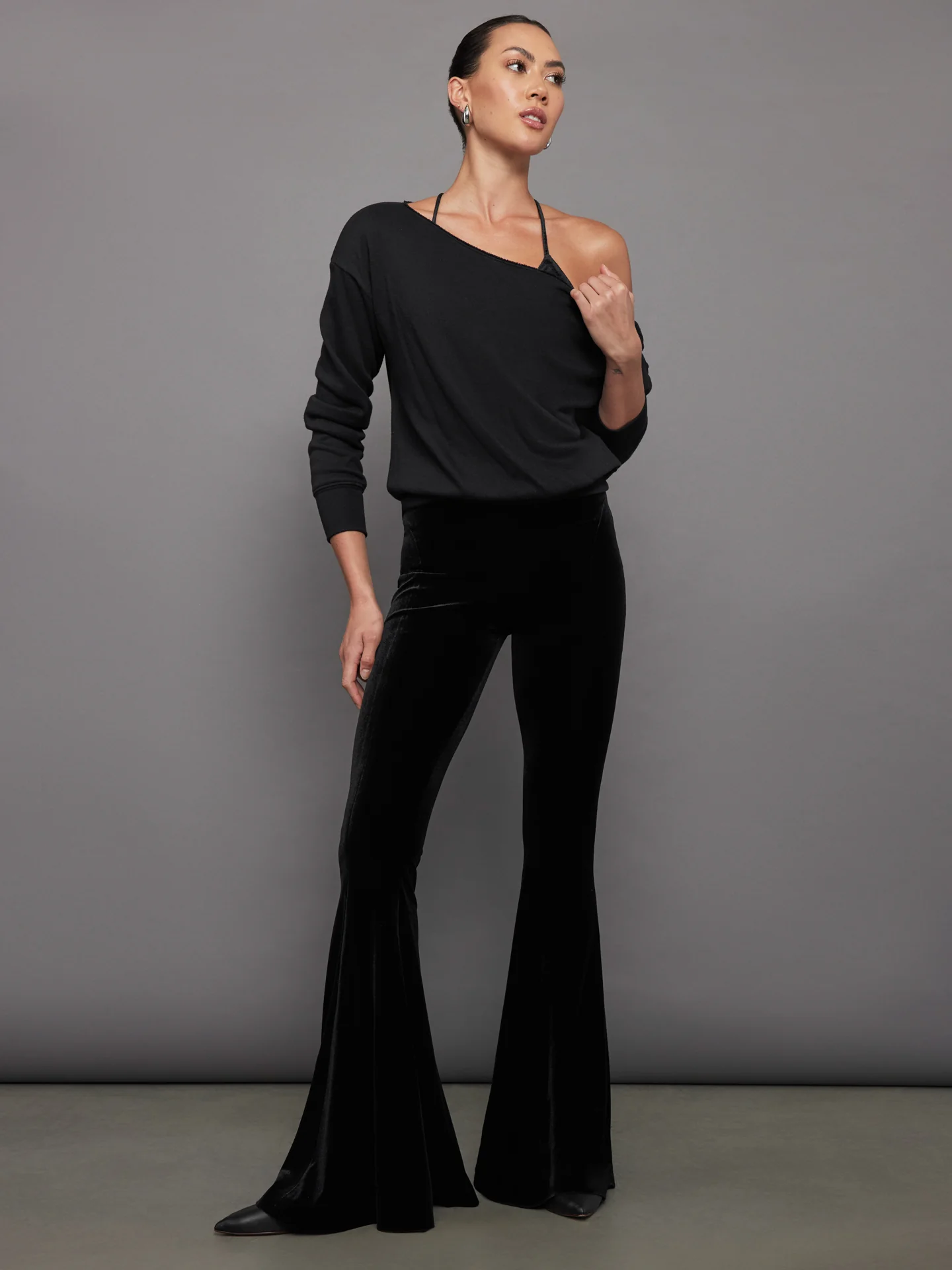 Low Back Slip Fishtail Jumpsuit - Black - Image 4