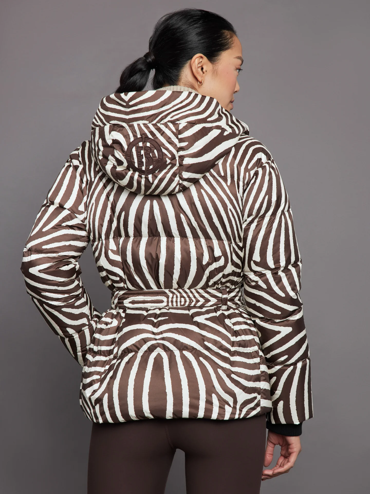 Lucca Down Ski Jacket - Allover Zebra Print - Image 3