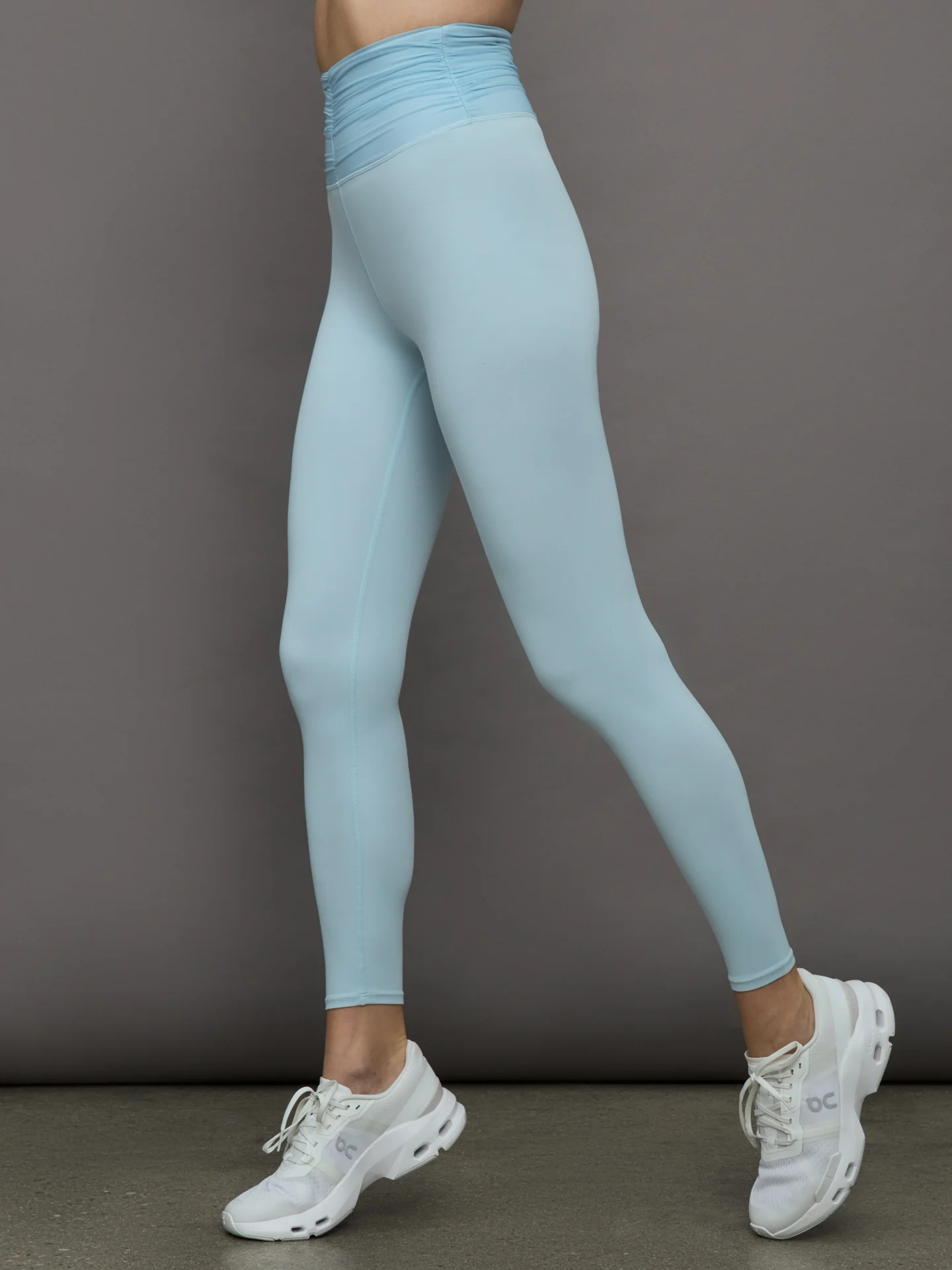 Ruched Mesh Legging in Melt - Sky Blue - Image 3