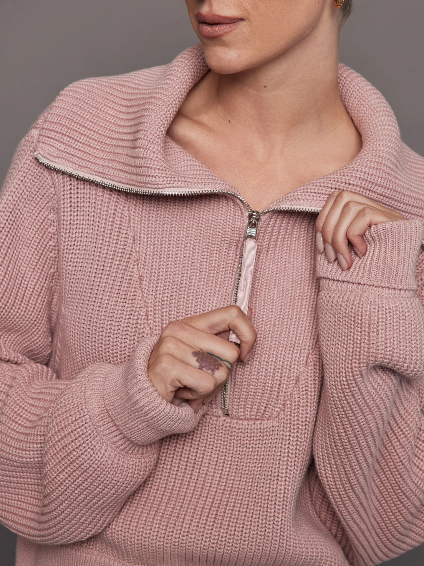 Mentone Knit - Pale Mauve - Image 3