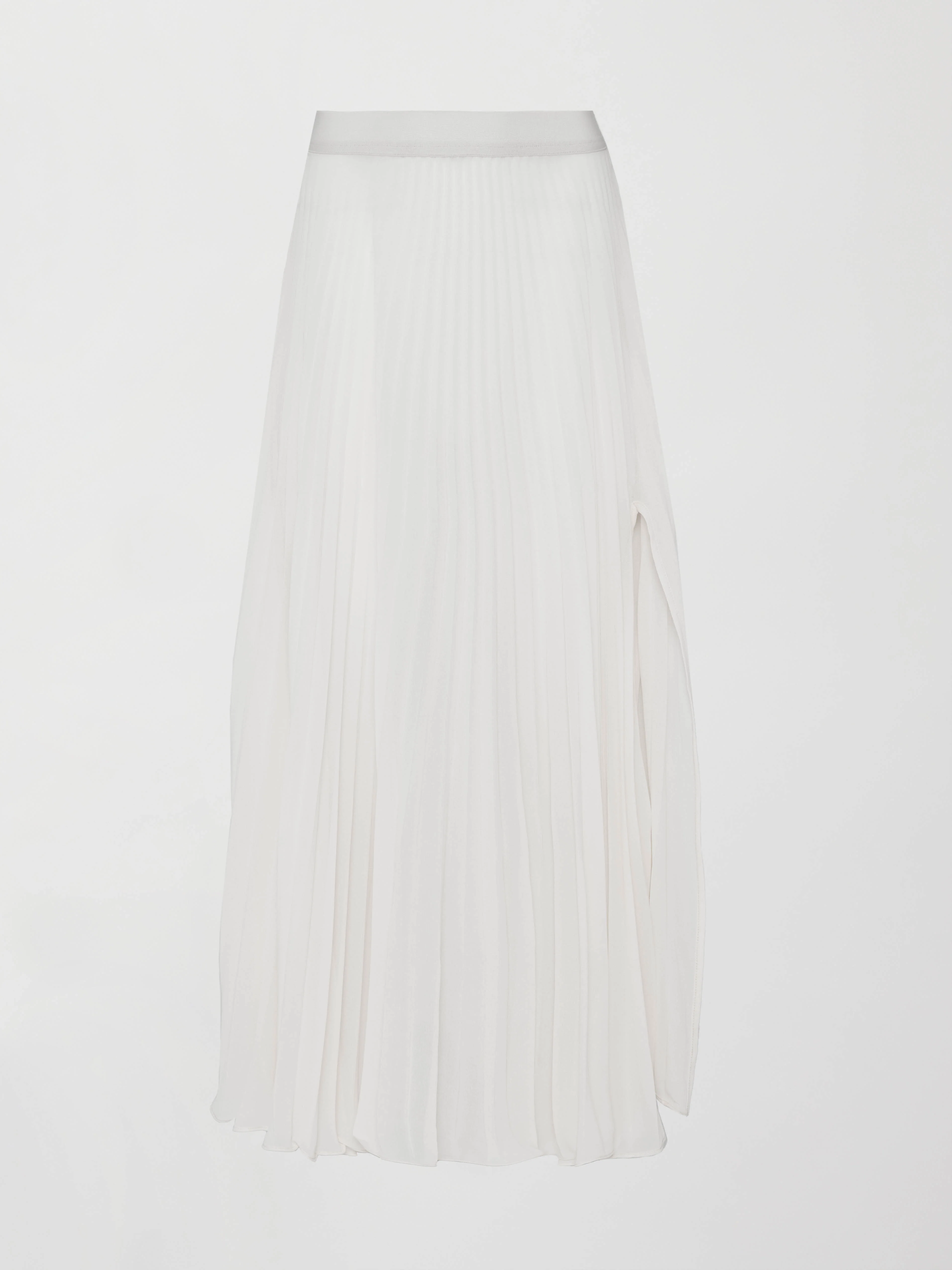 Mesh Pleated Skirt - Ivory - Image 8