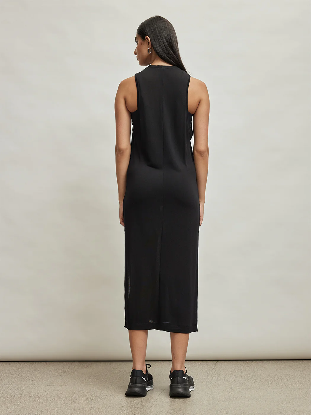 Mesh Midi-length Tunic - Black - Image 3