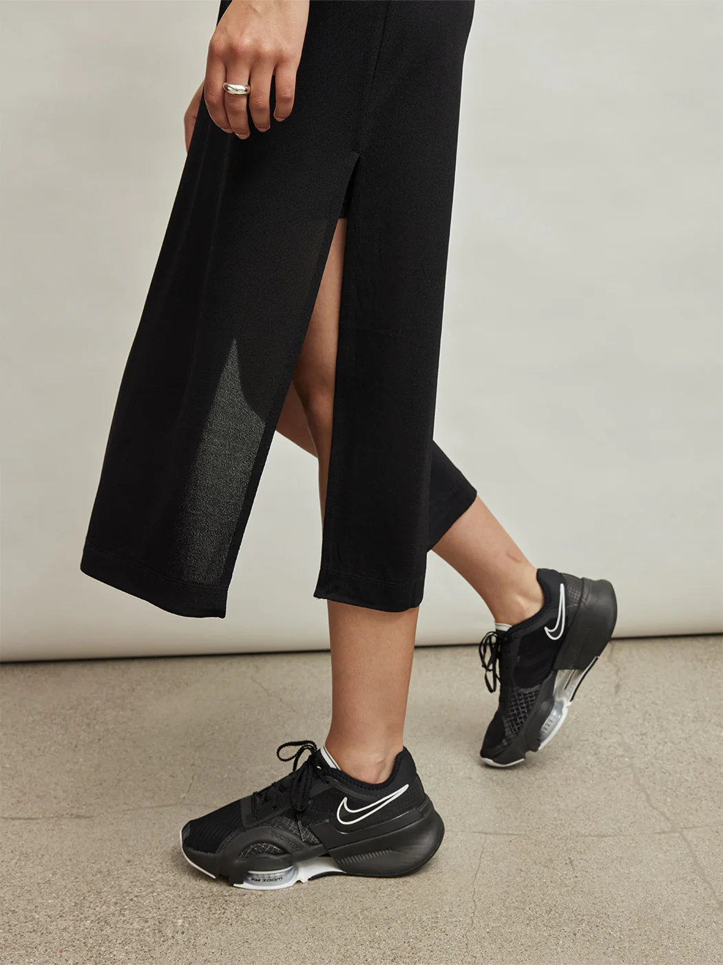 Mesh Midi-length Tunic - Black - Image 5