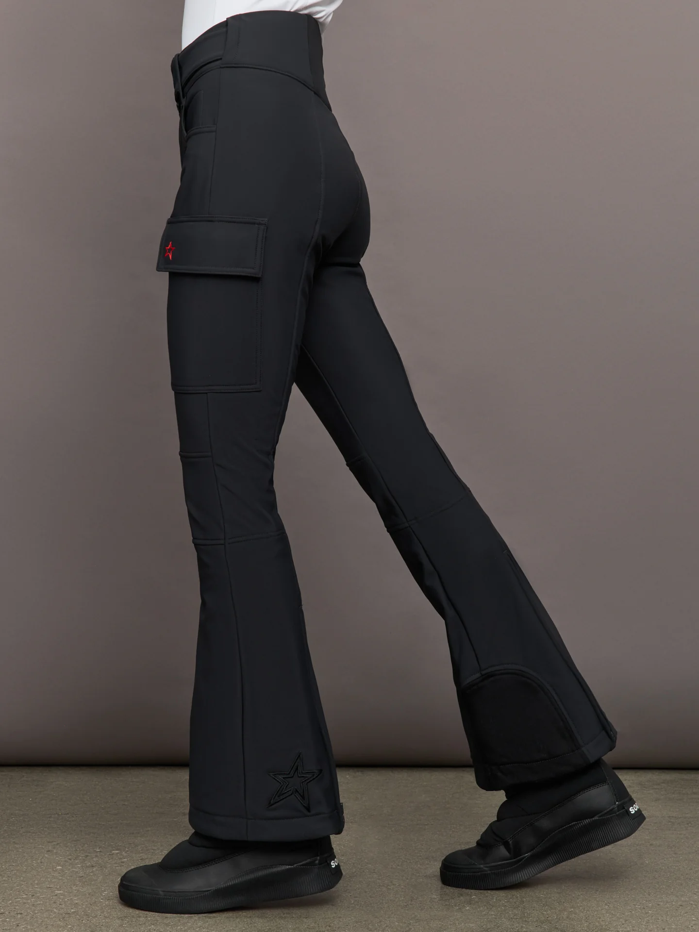 Mid Rise Cargo Ski Pant - Black - Image 3