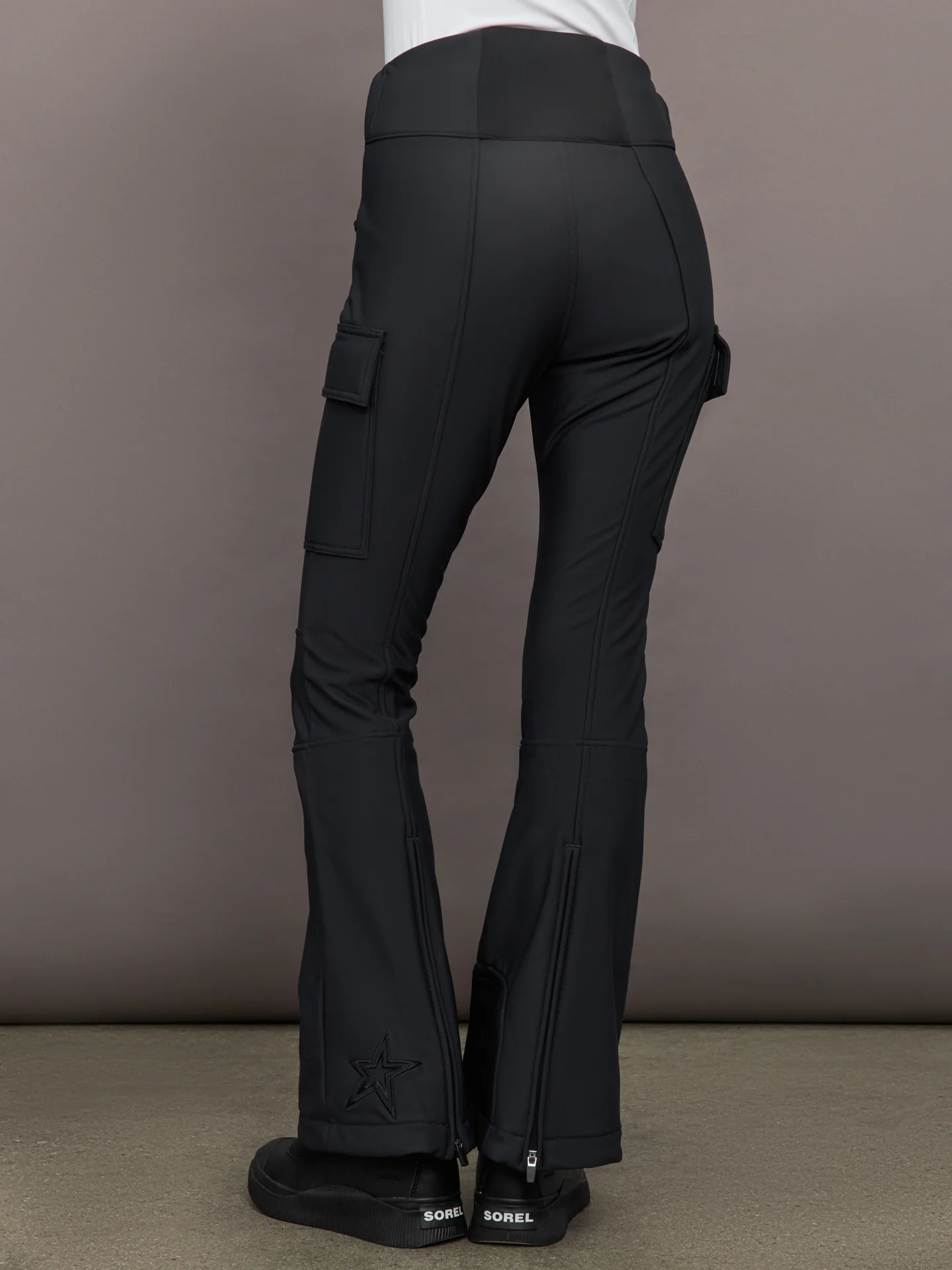 Mid Rise Cargo Ski Pant - Black - Image 4