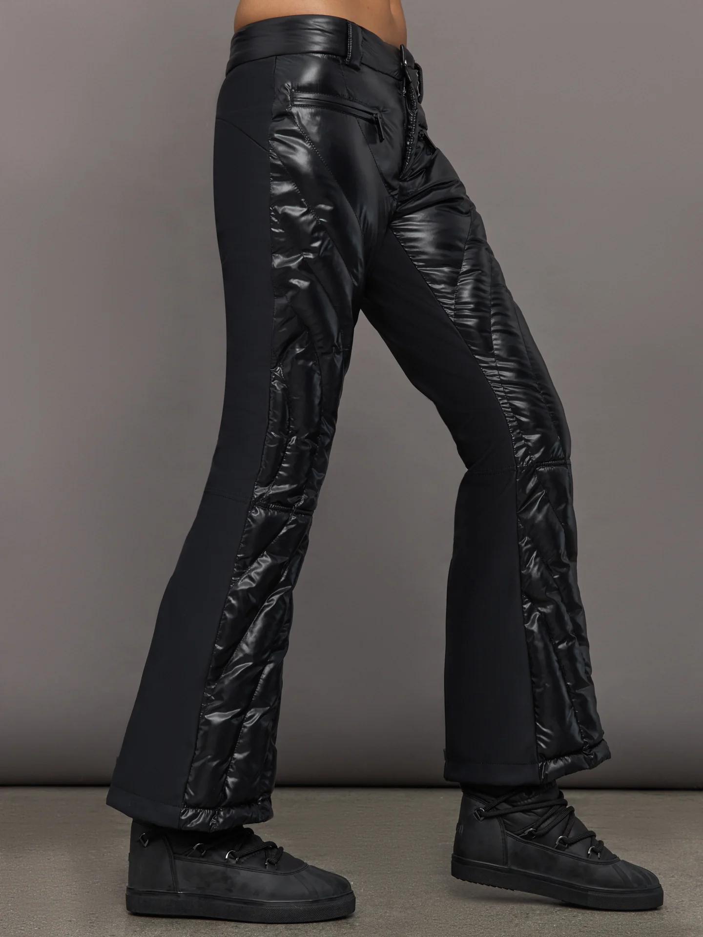 Mid Rise Carving Ski Pant - Black/Black - Image 2