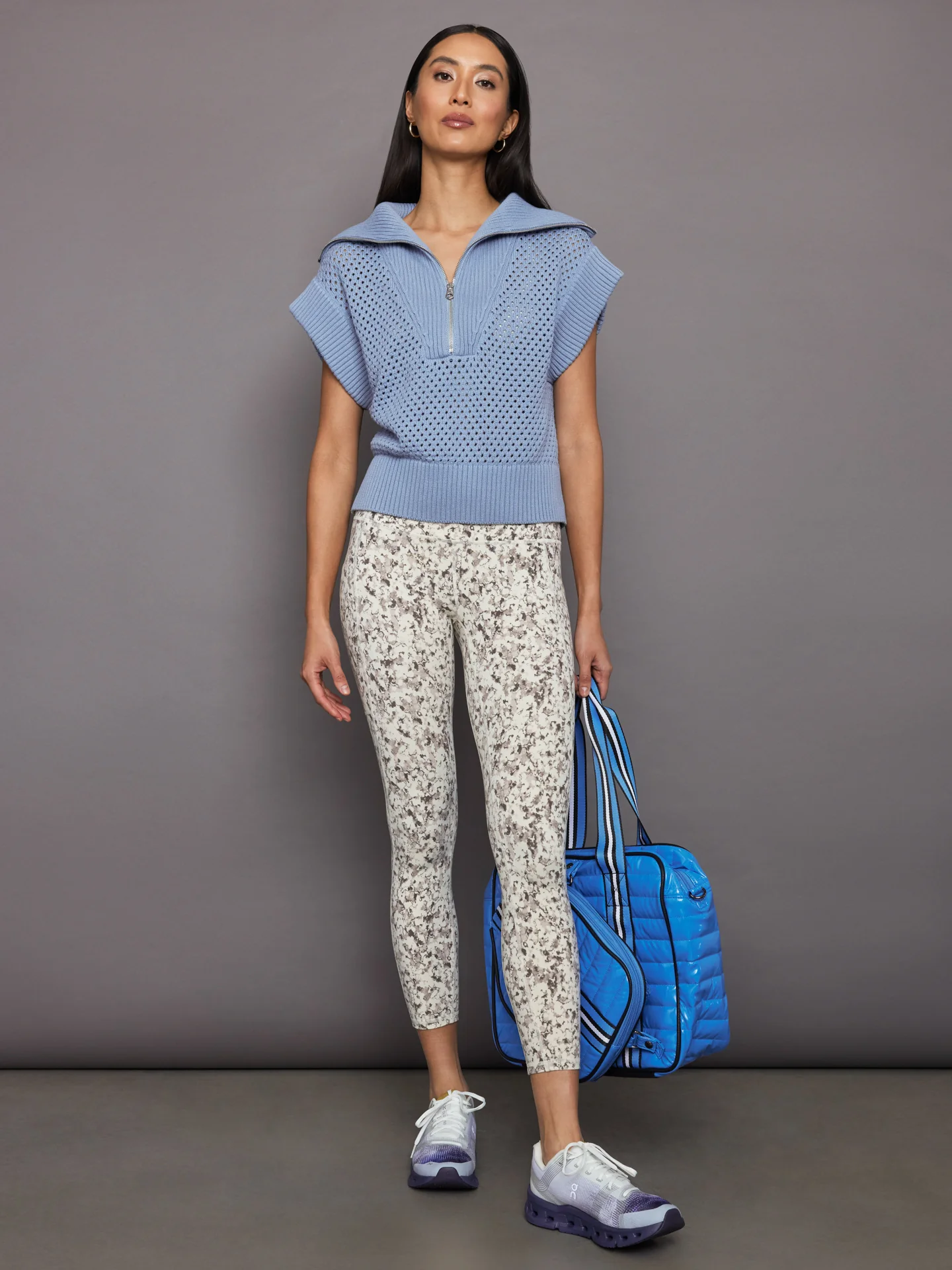 Mila Half Zip Knit - Ashley Blue - Image 5