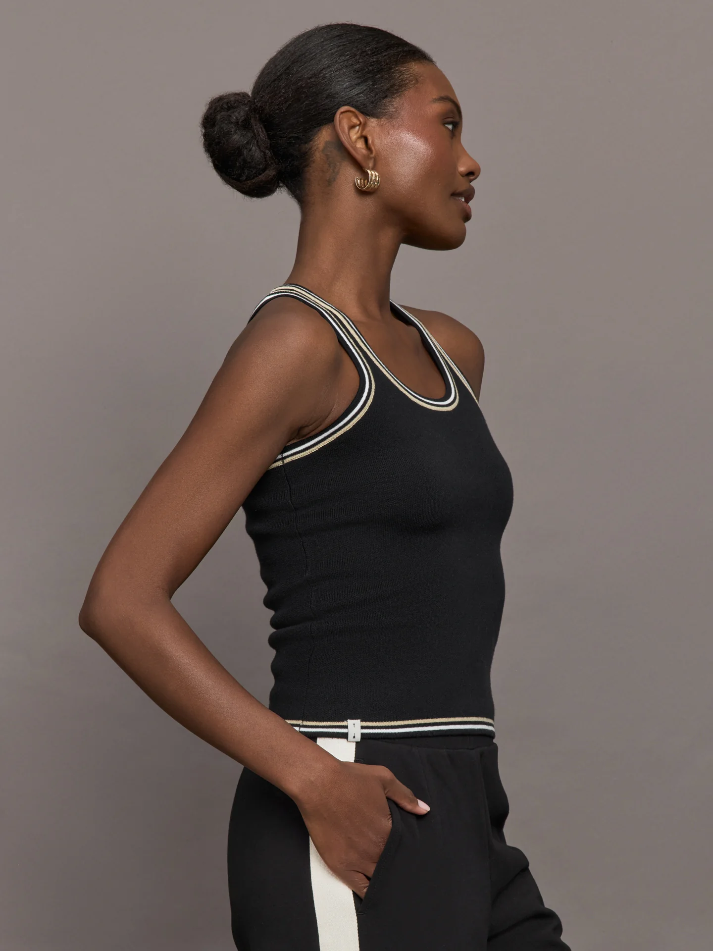 Mimi Knit Tank - Black - Image 3