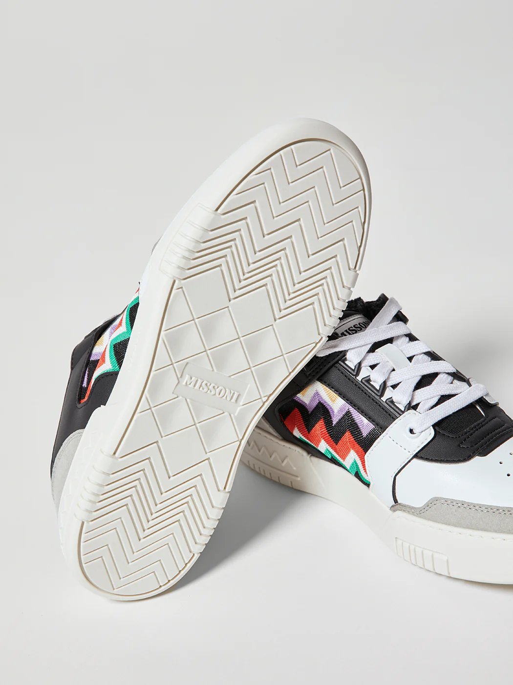 Missoni Basket Low - White/Black - Image 5
