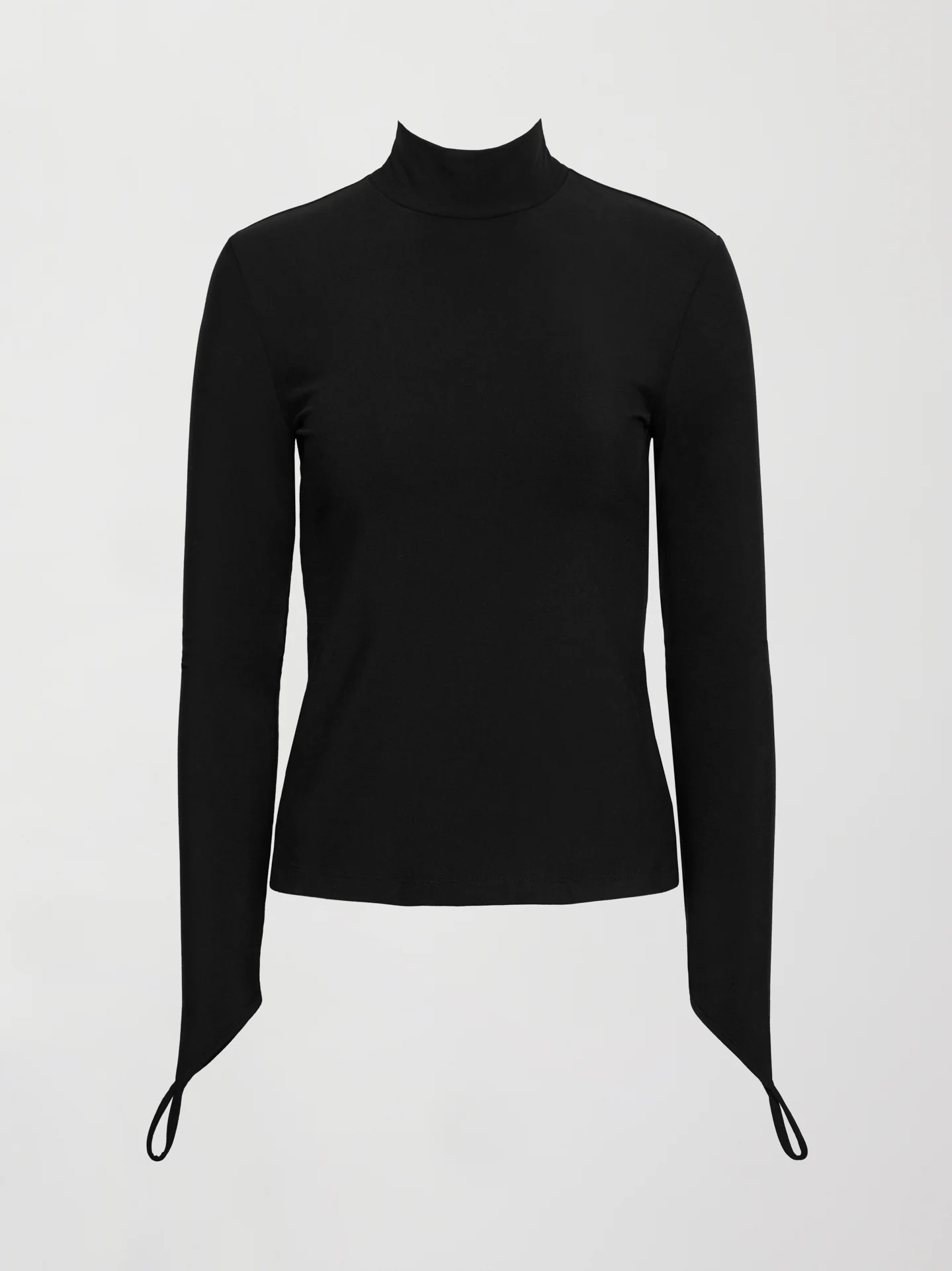 Mock Neck Long Sleeve in Melt - Black - Image 5