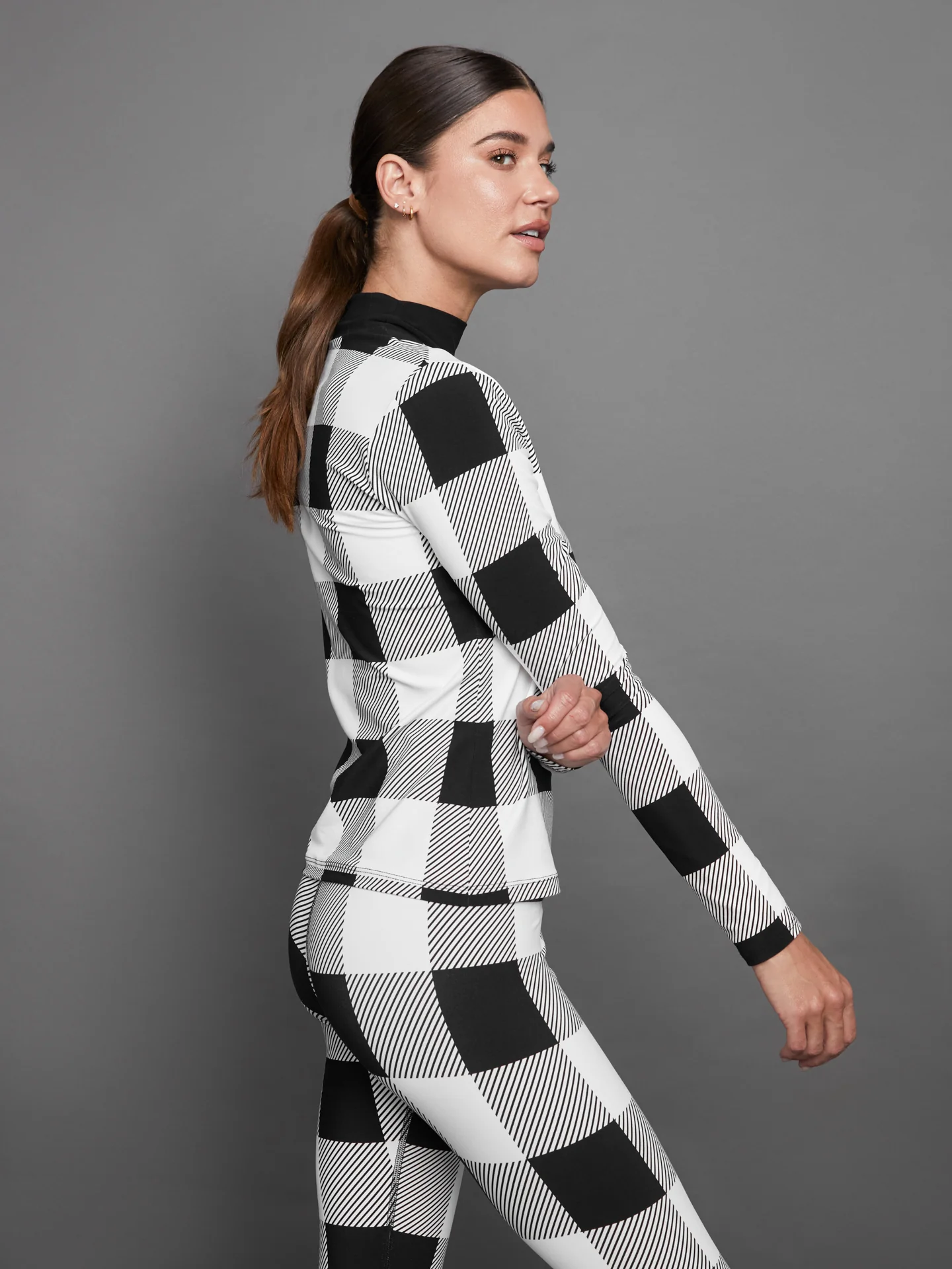 Long Sleeve Printed Base Layer - Buffalo Plaid - Image 2