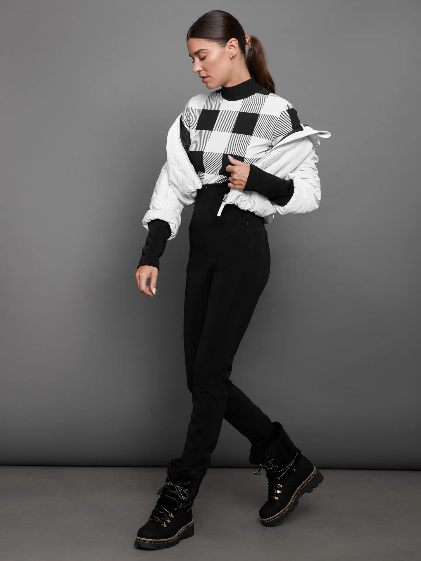 Long Sleeve Printed Base Layer - Buffalo Plaid - Image 6