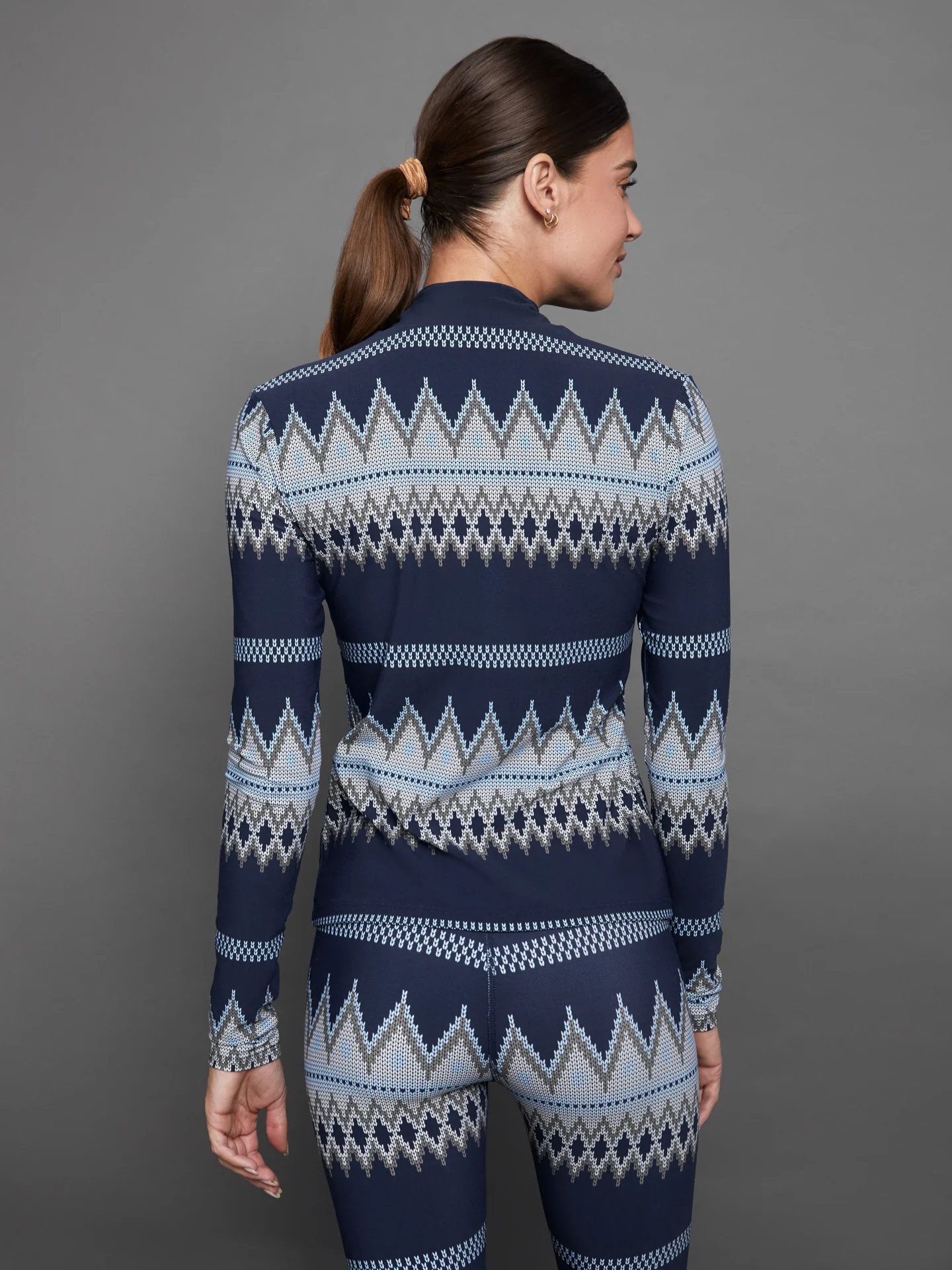 Long Sleeve Printed Base Layer - Printed Fairisle - Image 3