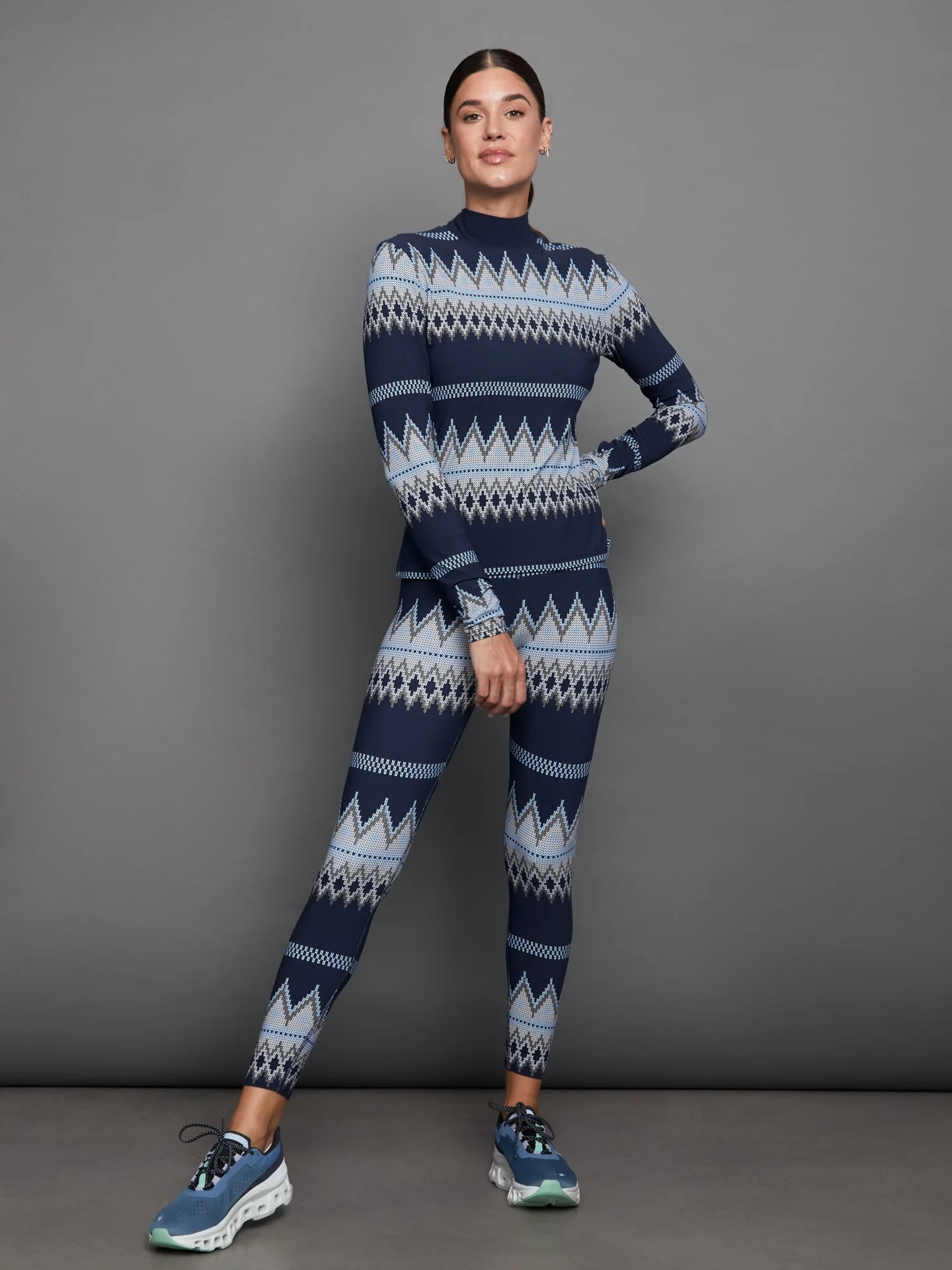 Long Sleeve Printed Base Layer - Printed Fairisle - Image 4