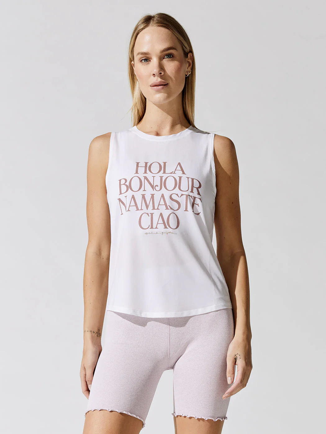 Namaste Active Muscle Tank - White