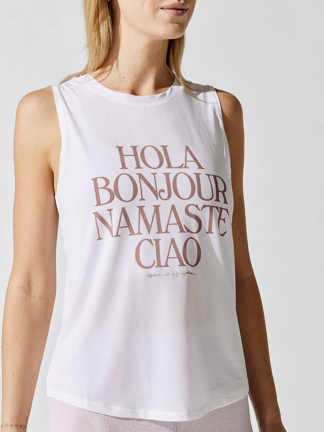 Namaste Active Muscle Tank - White - Image 4