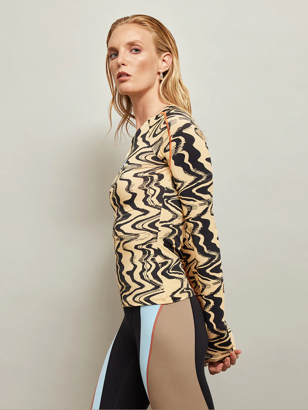 New Wave Long Sleeve Top - Liquify Print - Image 2