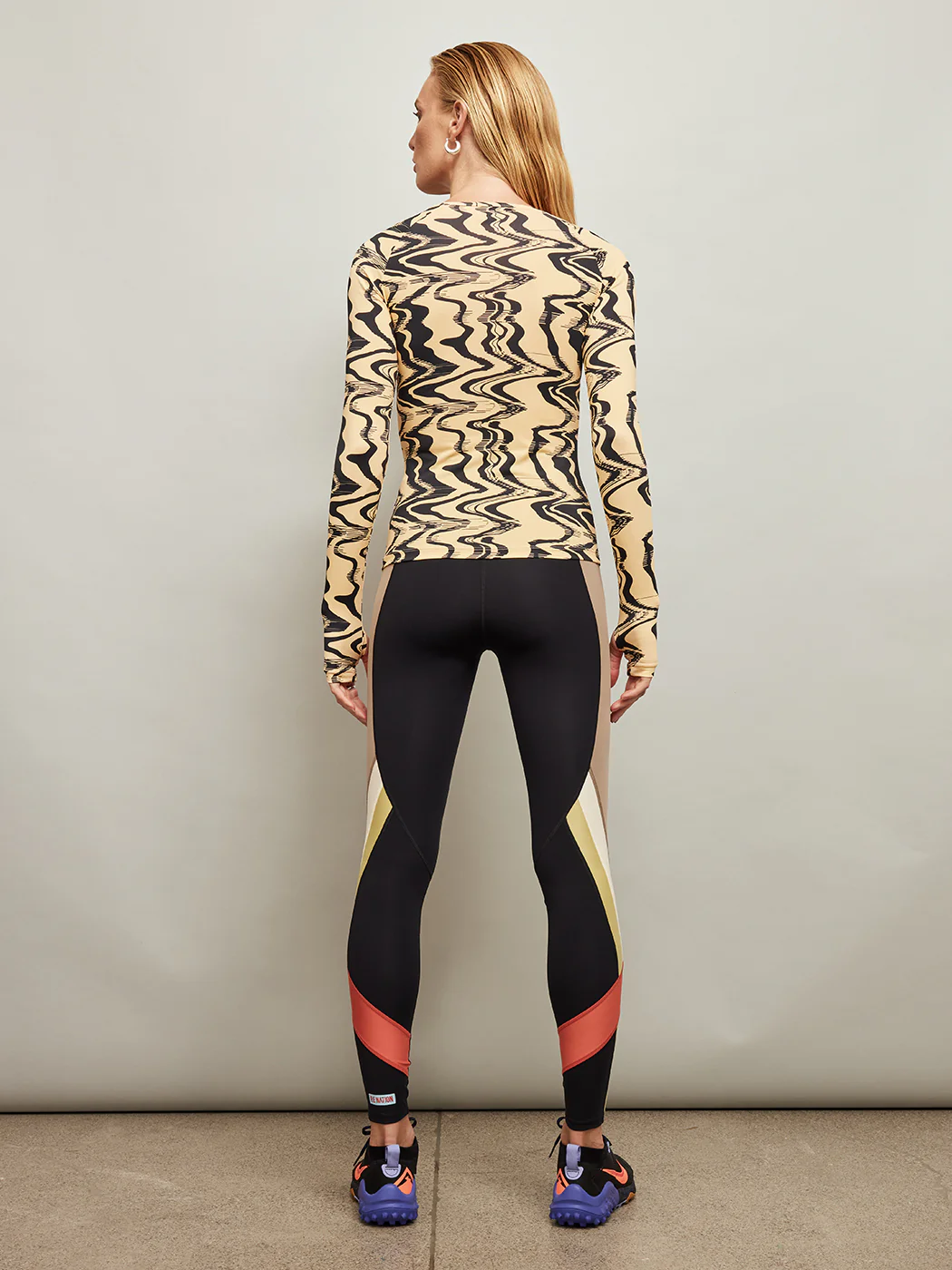 New Wave Long Sleeve Top - Liquify Print - Image 4