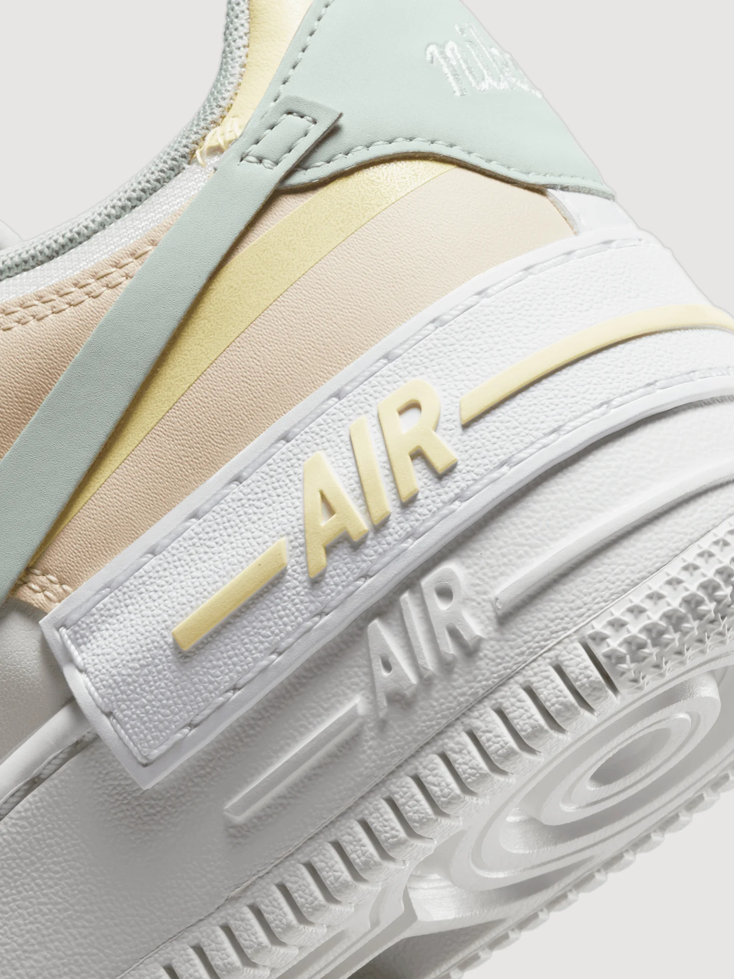 Nike AF1 Shadow - SAIL/LIGHT SILVER-CITRON TINT - Image 6