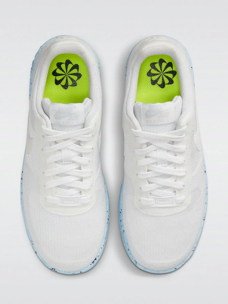 Air Force 1 Crater Flyknit Sneaker - White-White-Pure Platinum - Image 3