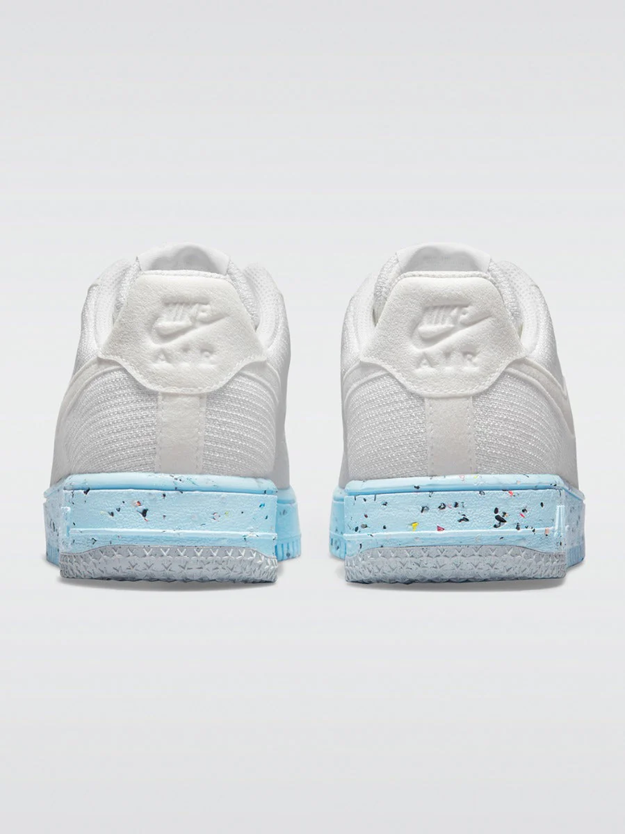 Air Force 1 Crater Flyknit Sneaker - White-White-Pure Platinum - Image 4