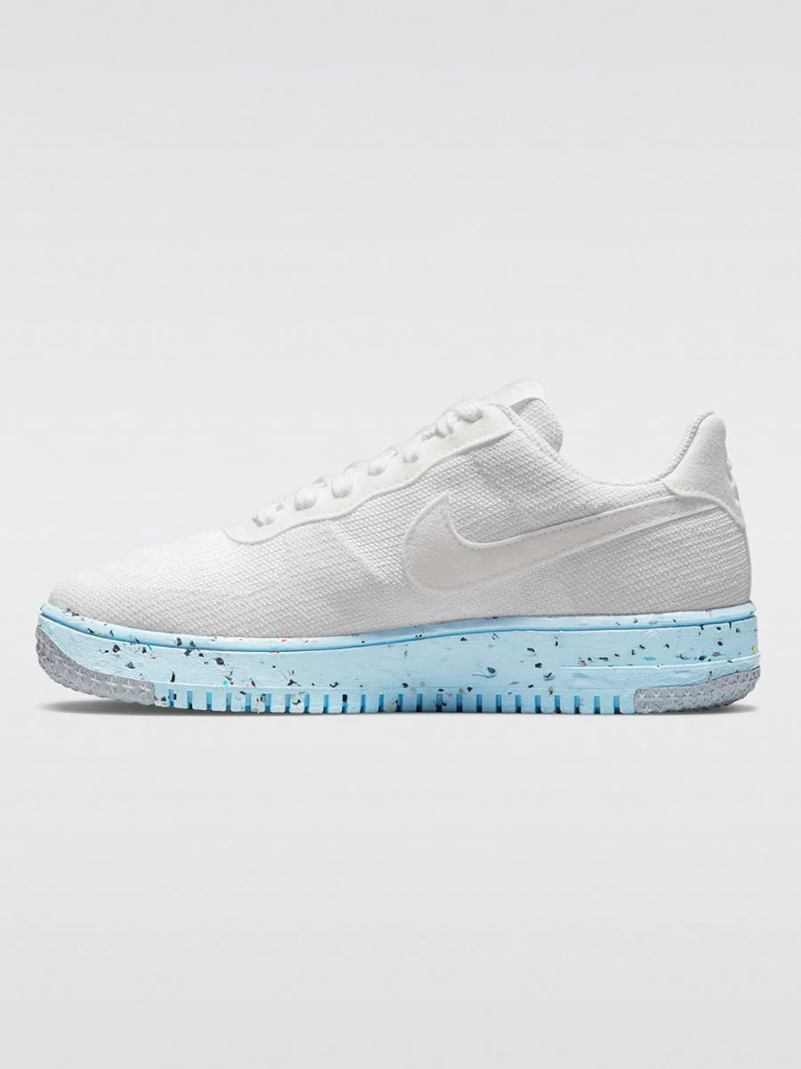 Air Force 1 Crater Flyknit Sneaker - White-White-Pure Platinum - Image 5