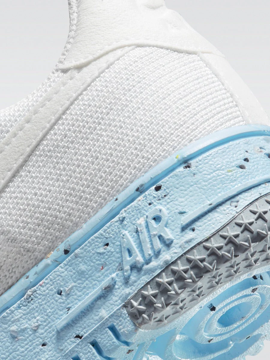 Air Force 1 Crater Flyknit Sneaker - White-White-Pure Platinum - Image 7