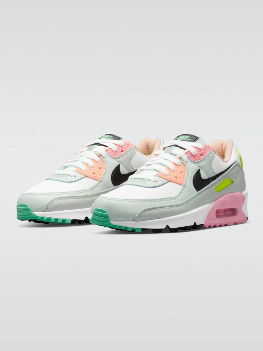 Air Max 90 Sneaker - White/Black-Volt-Green Glow - Image 2